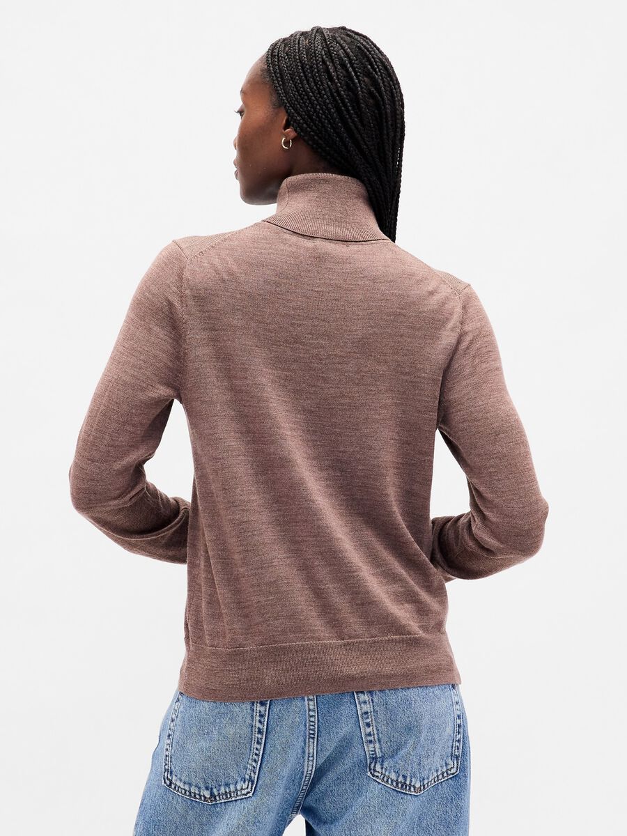 Brown wool pullover Woman_2