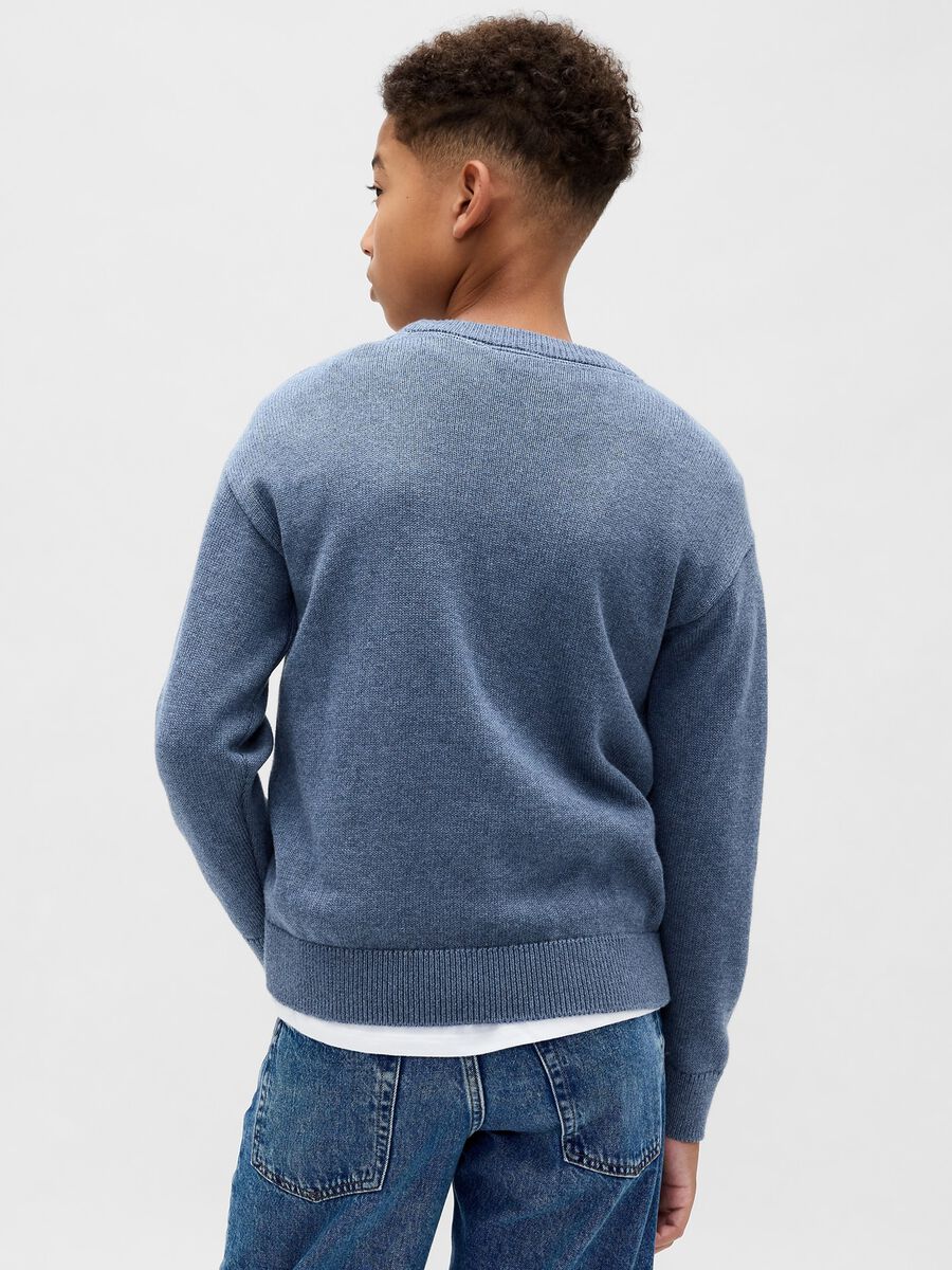 Maglione blu in cotone per bambino Bambino_1