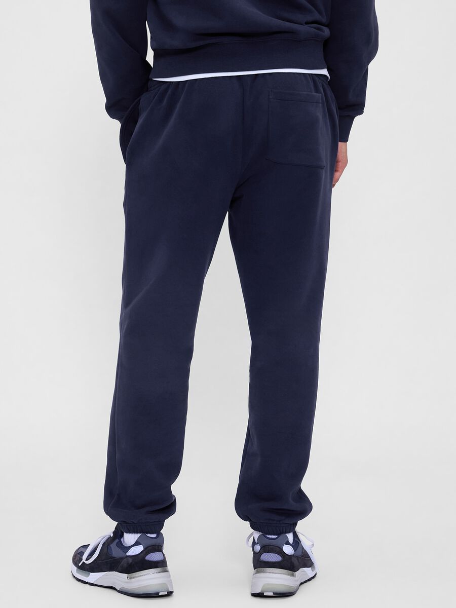 Pantaloni blu in misto cotone e poliestere Uomo_2