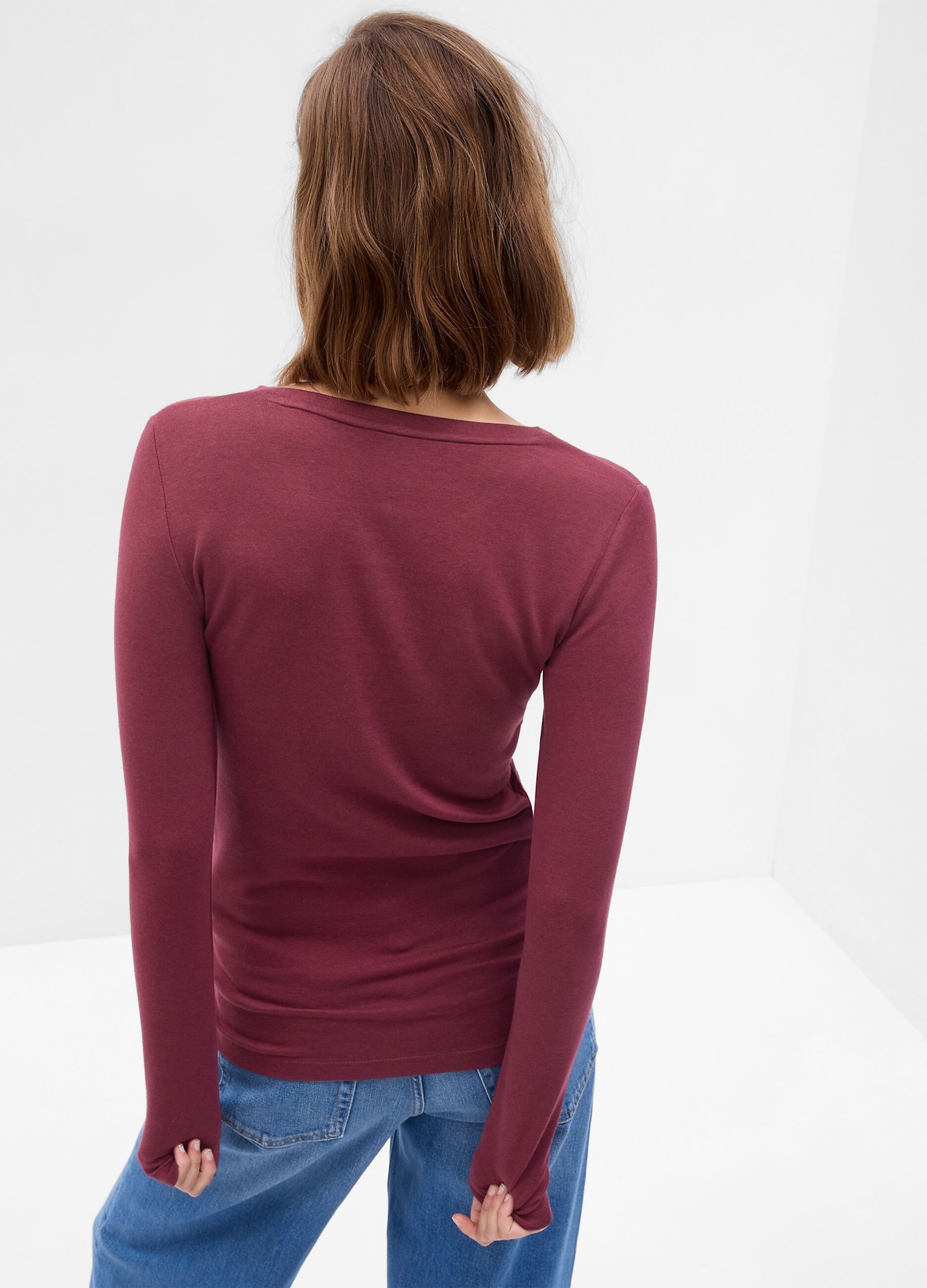 Long-sleeved T-shirt in cotton and modal_1