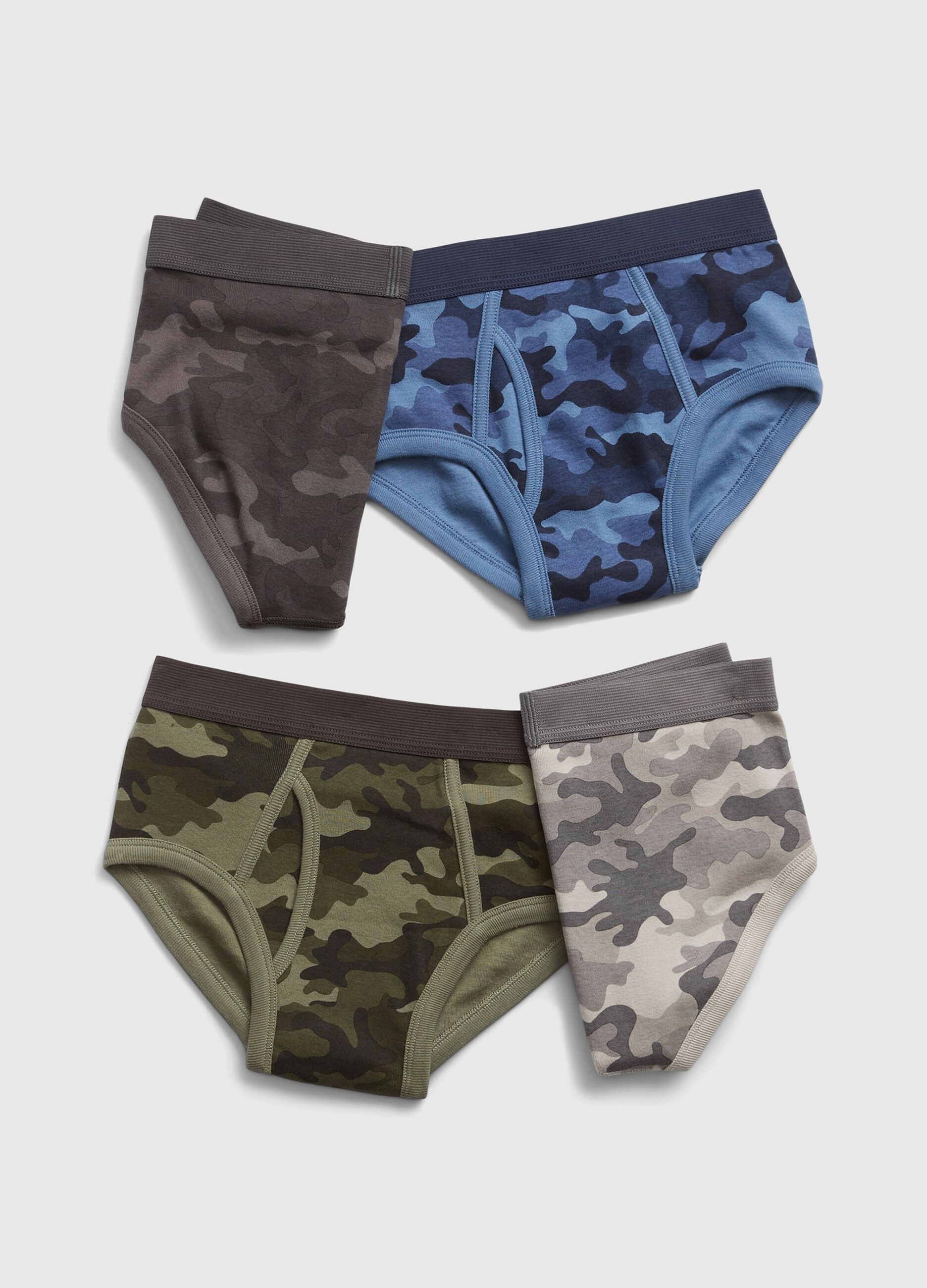 Set quattro slip stampa camouflage