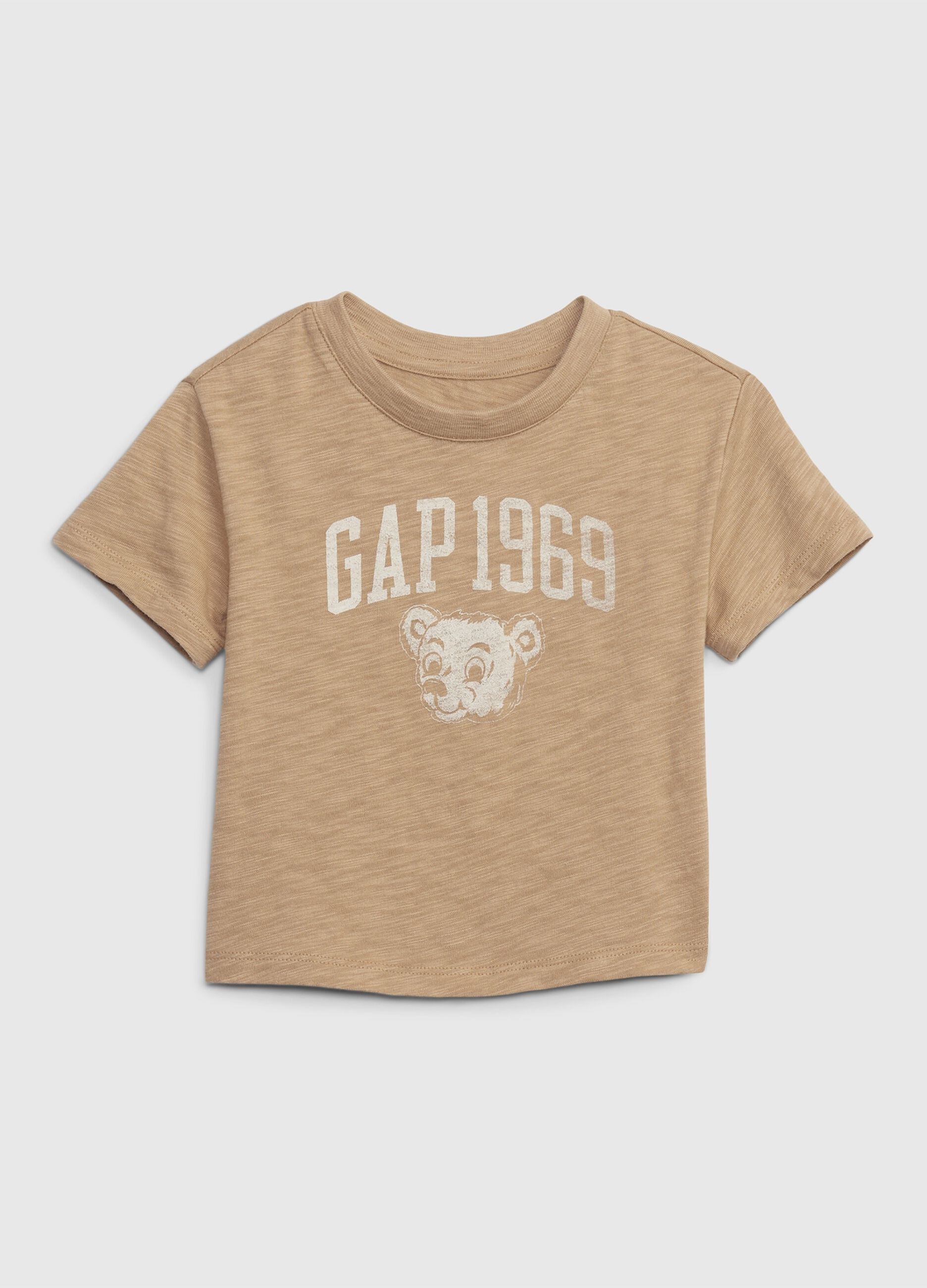 Crop T-shirt with teddy bear print_0
