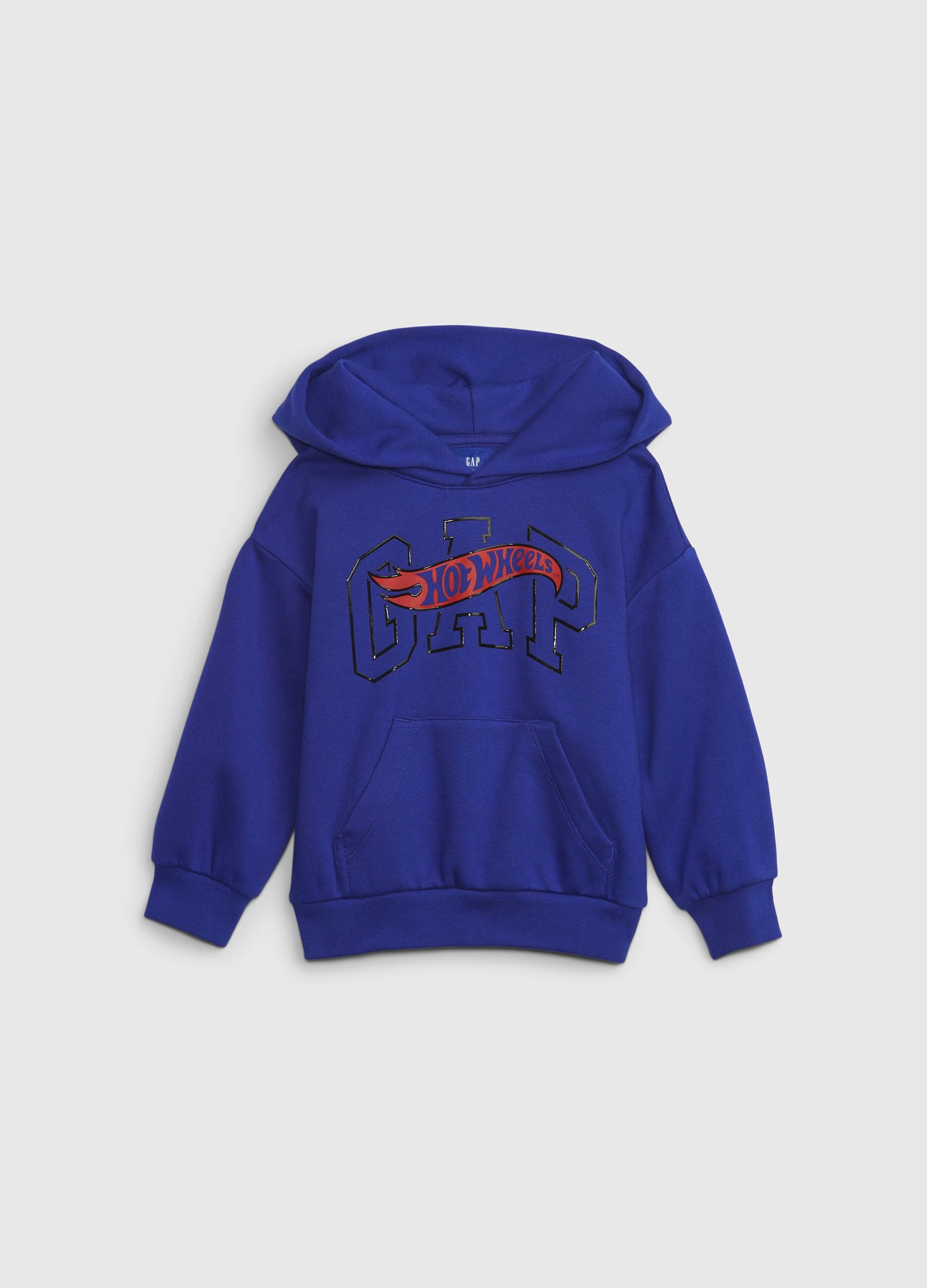 Sweatshirt with hood and Hot Wheels print and logo_1