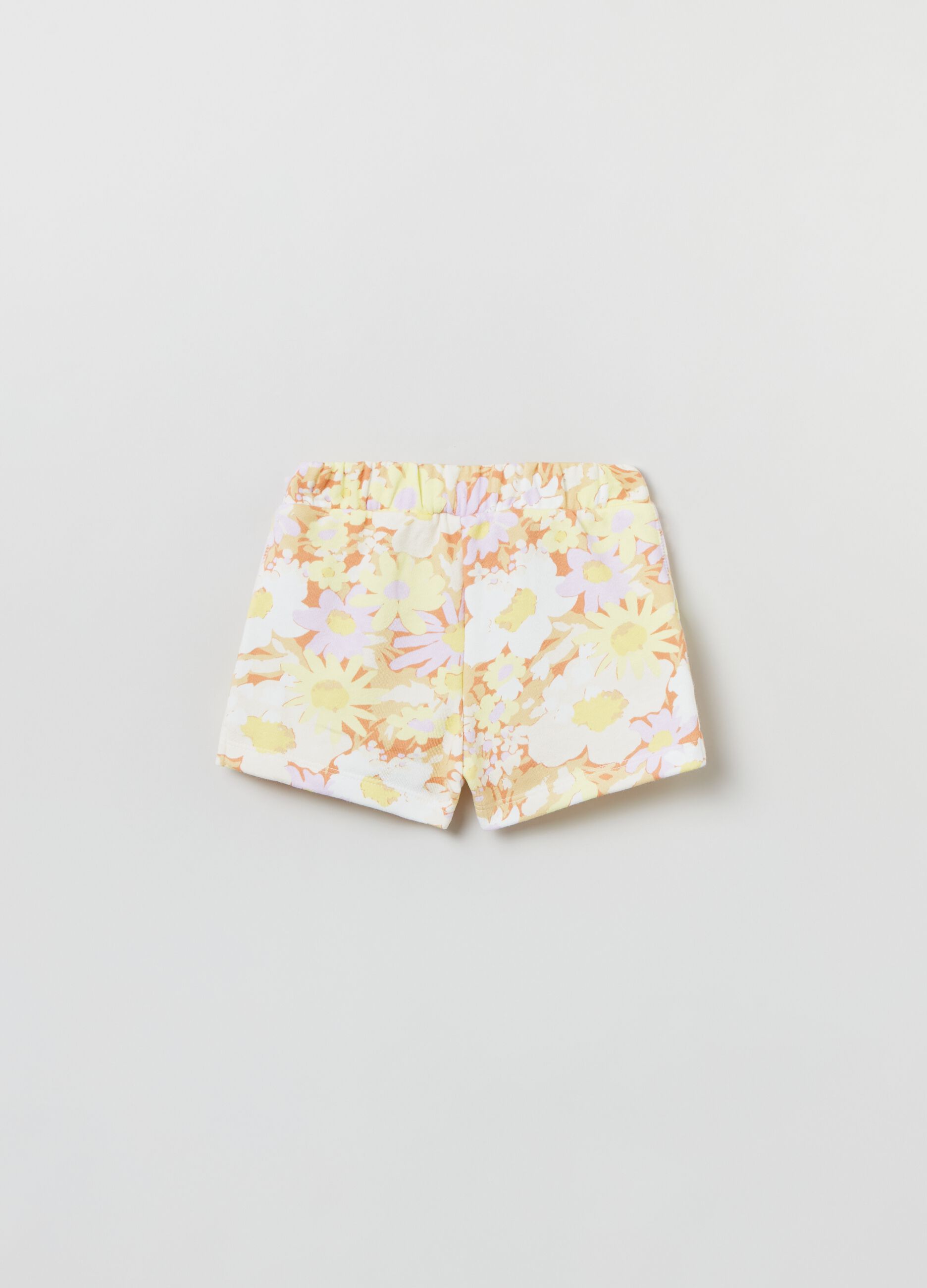 Floral shorts with drawstring_1