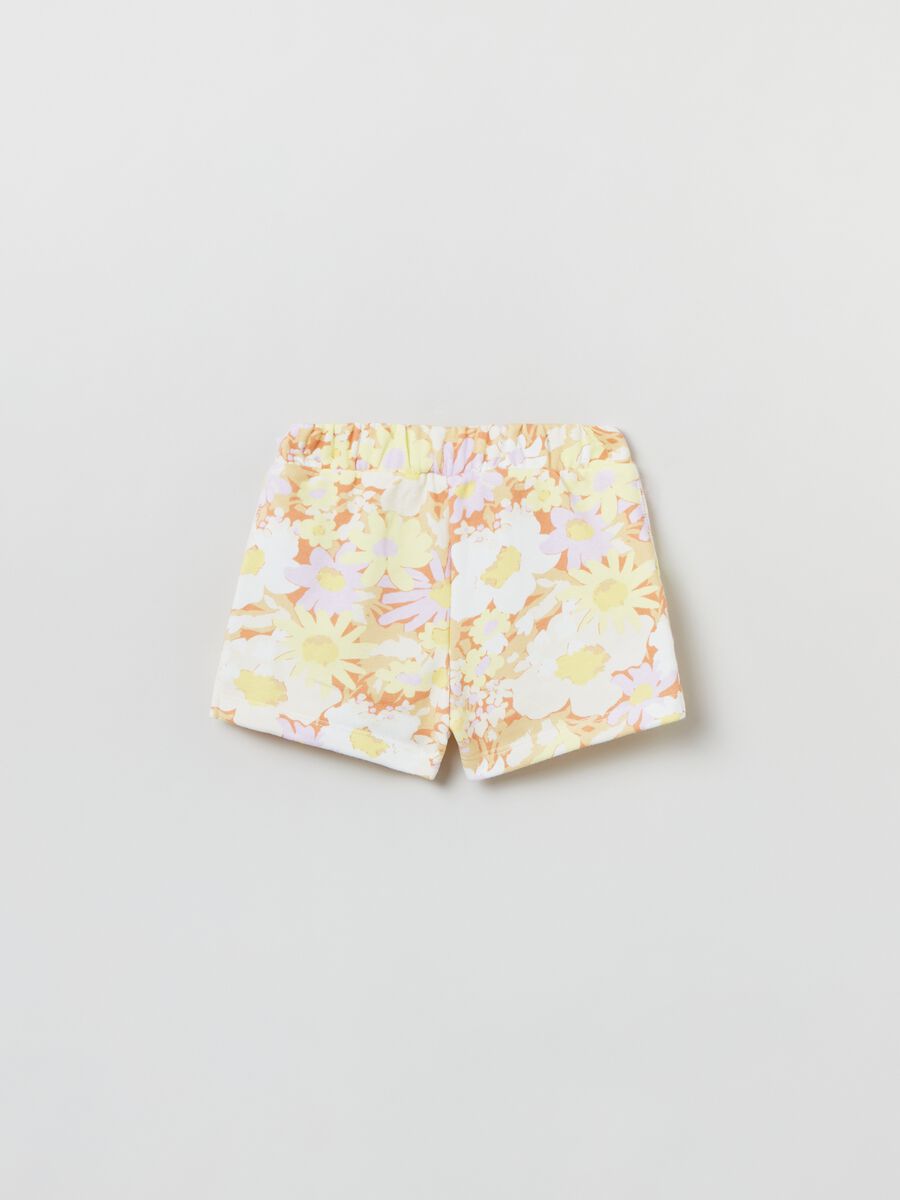 Floral shorts with drawstring Newborn Boy_1