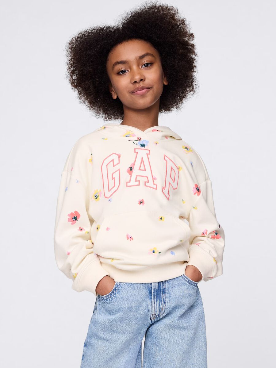 Felpa con cappuccio GAP Kids floreale Bambina_0