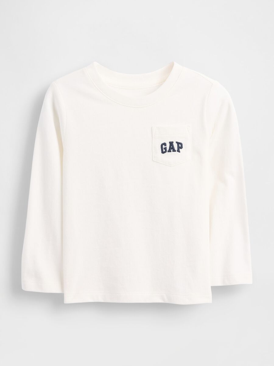 White long-sleeved T-shirt Boy_0