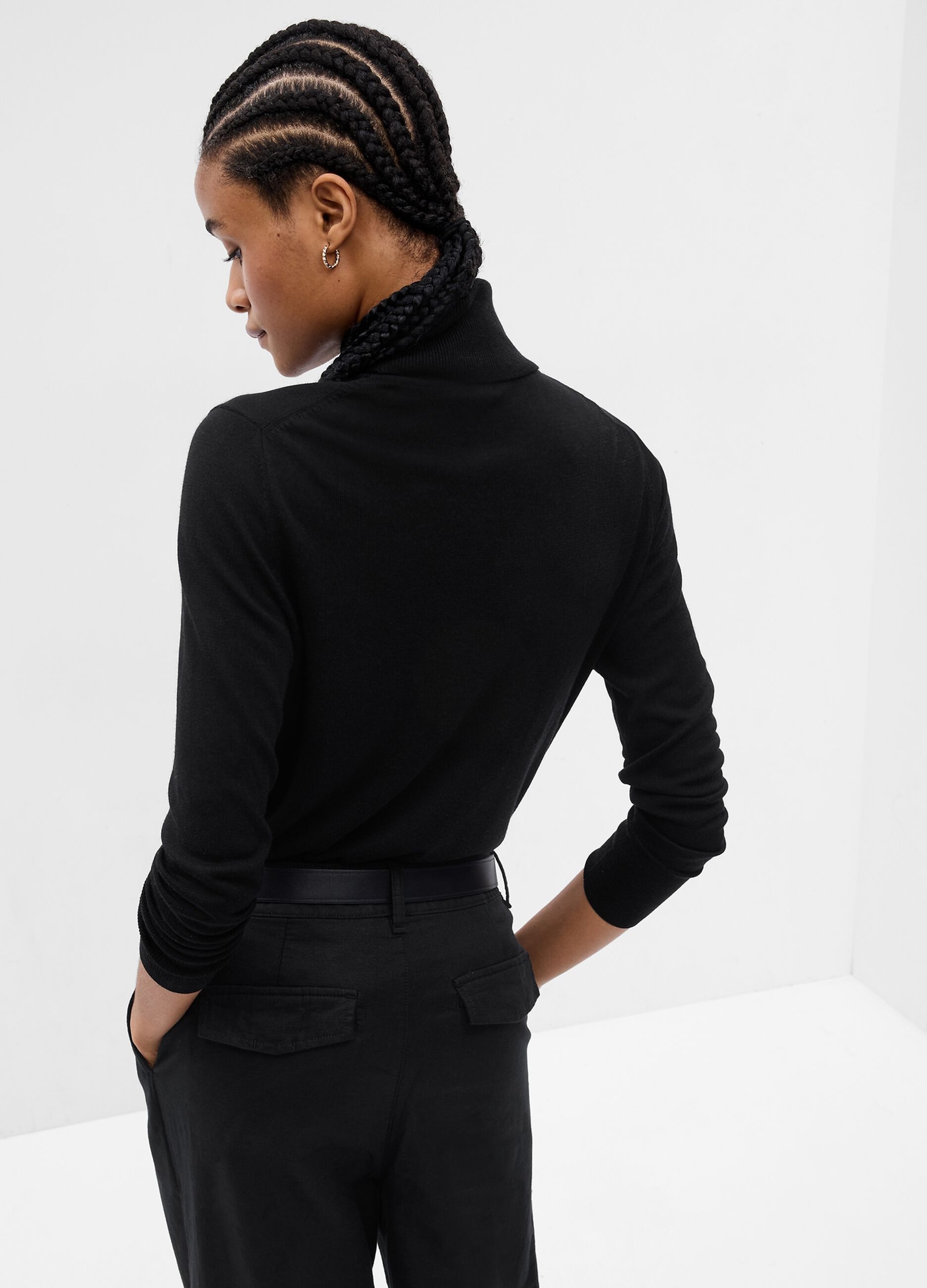 Merino wool pullover with high neck_1