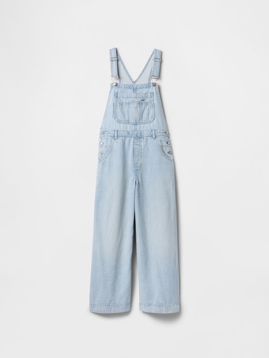 Salopette denim chiaro Gap Donna_6