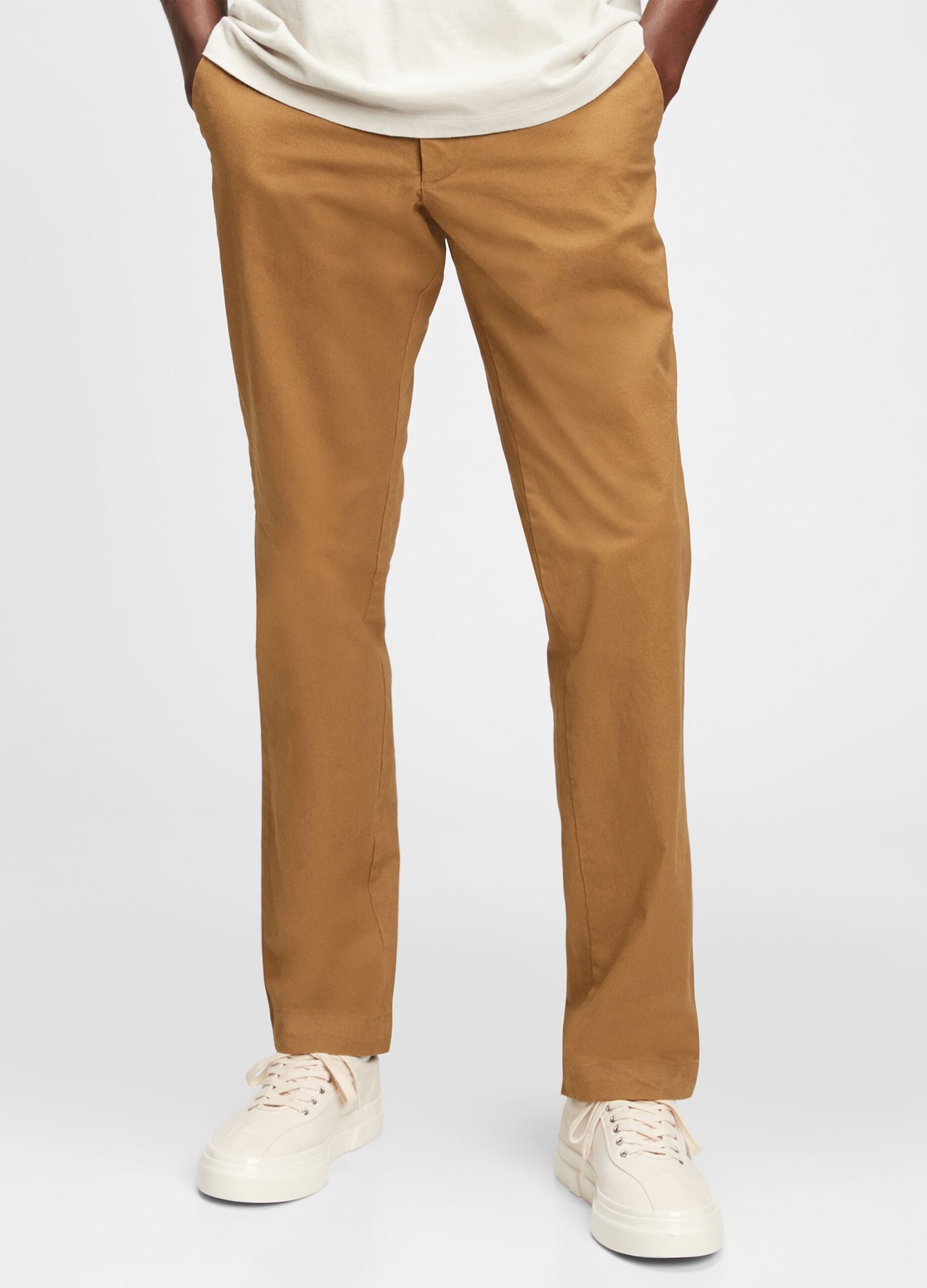 Slim fit, stretch cotton trousers