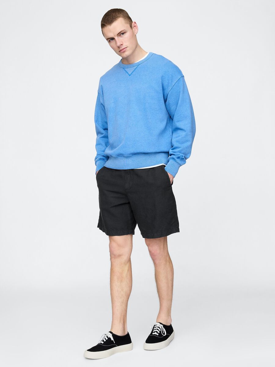 Shorts neri in lino e cotone Gap Uomo_3