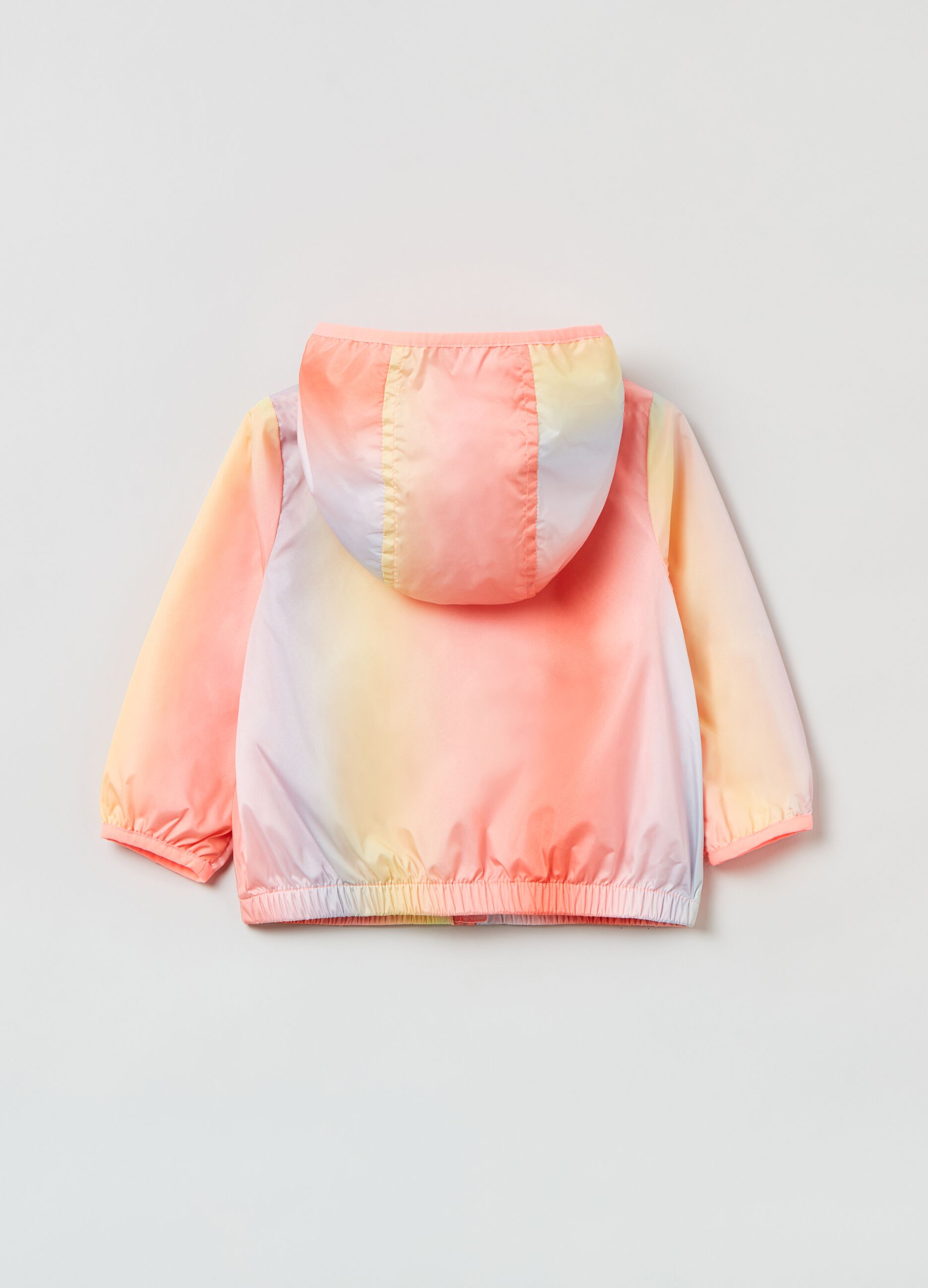 Multicoloured hooded windbreaker_1