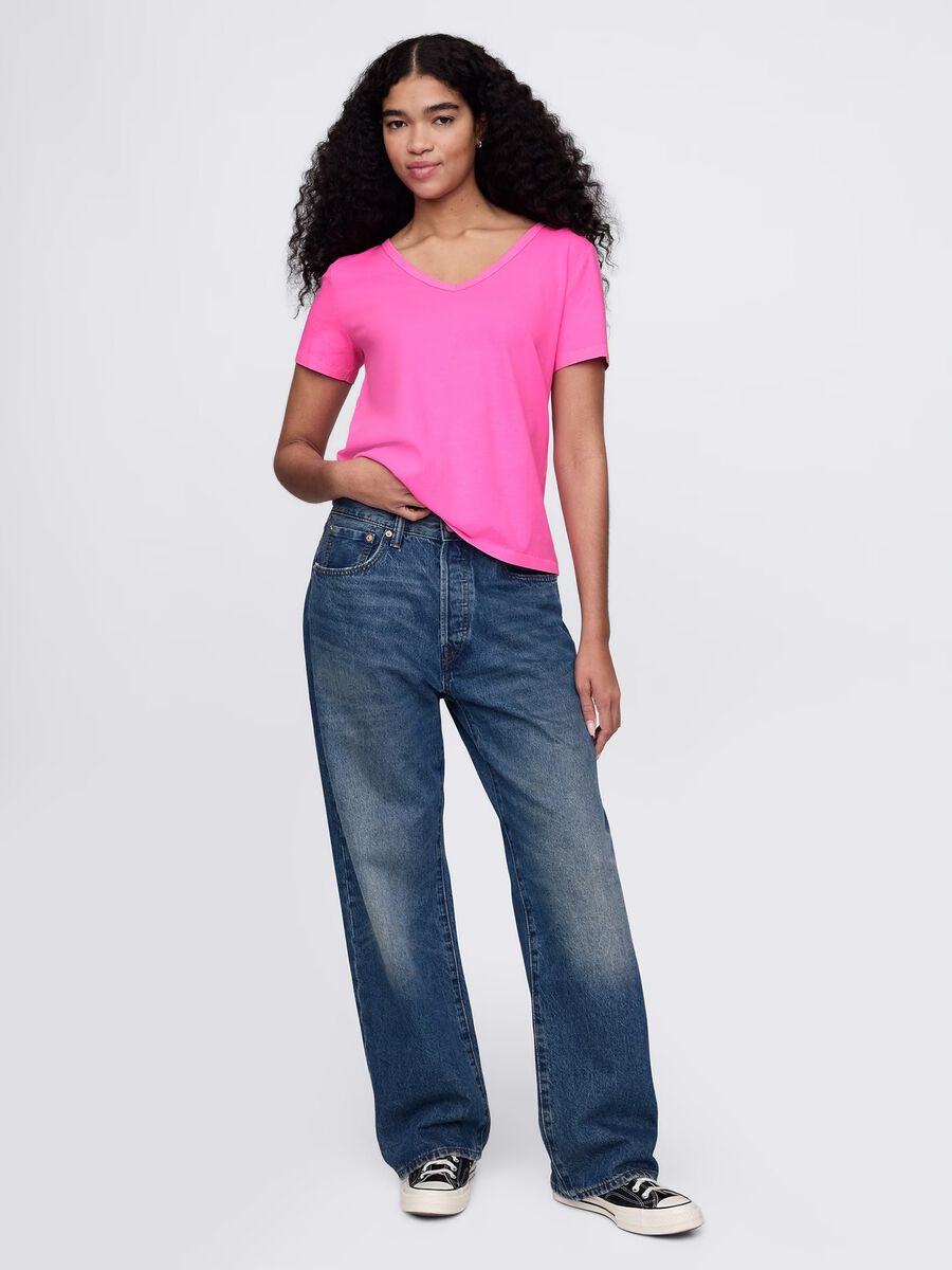 T-shirt rosa a maniche corte Donna_1