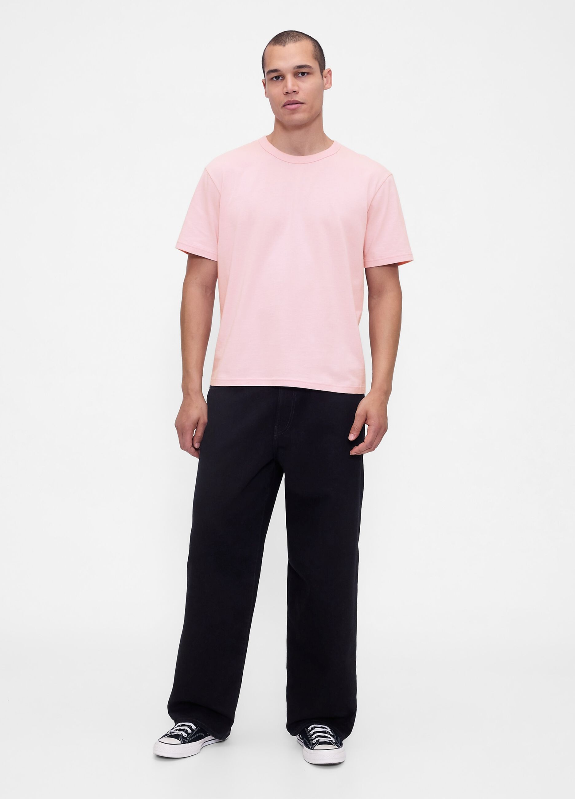 T-shirt rosa a maniche corte_2