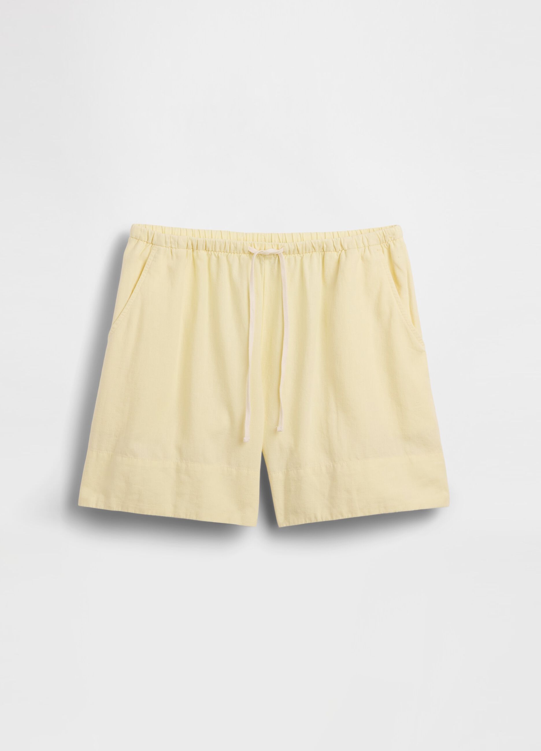 Shorts in misto lino e viscosa