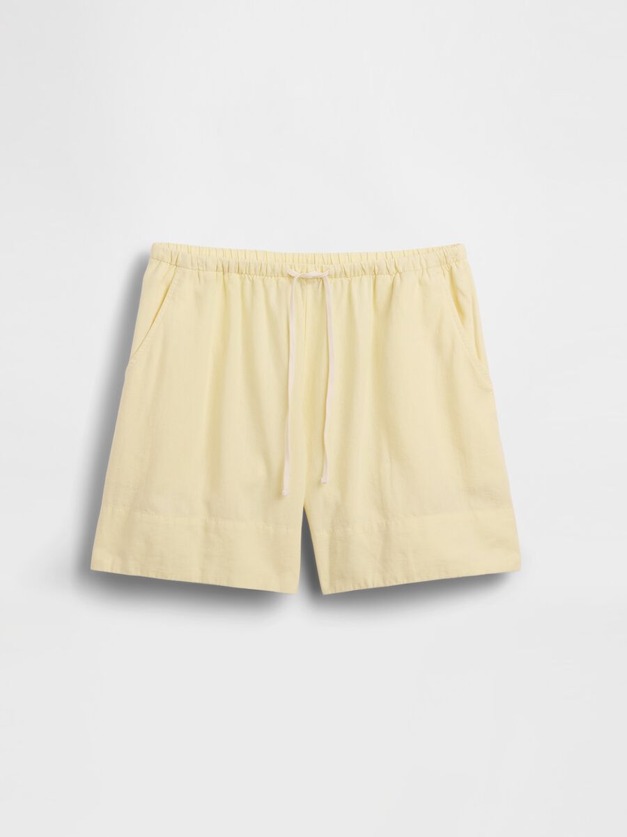 Shorts in misto lino e viscosa Donna_3