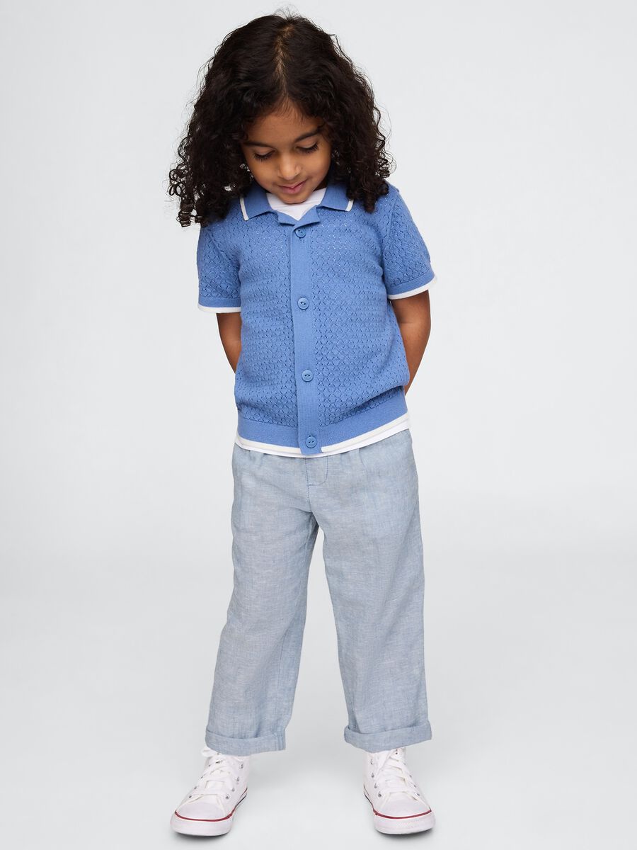 Pantaloni in lino e cotone per bambino Bimbo_0