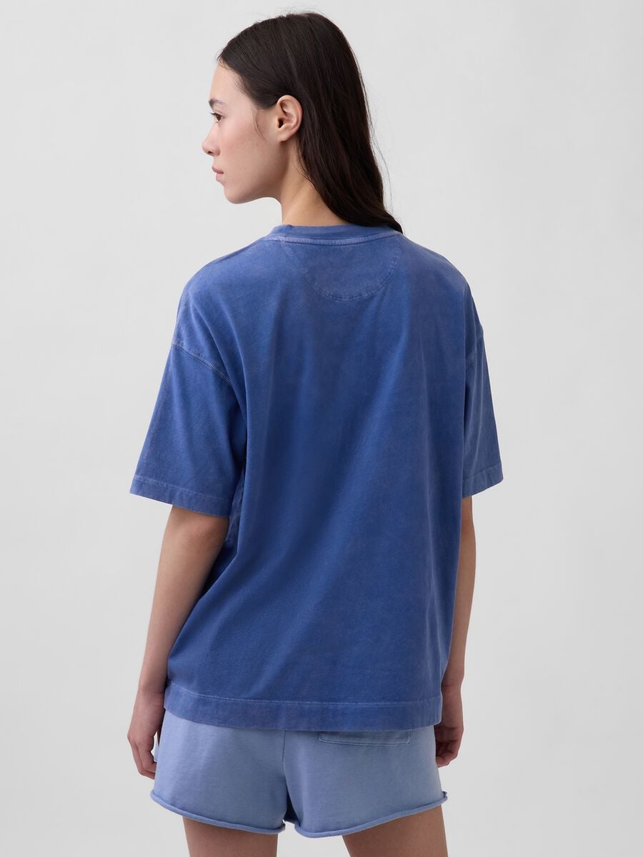 T-shirt a maniche corte in puro cotone con logo GAP Donna_1