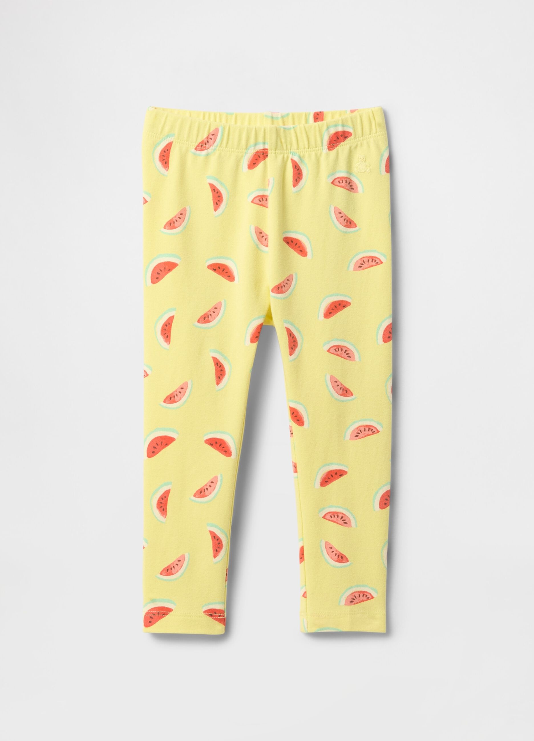 Leggings gialli con motivo anguria