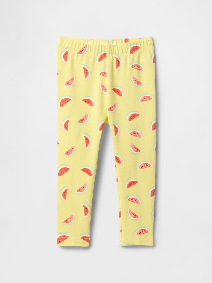 Leggings gialli con motivo anguria Baby Girl_0
