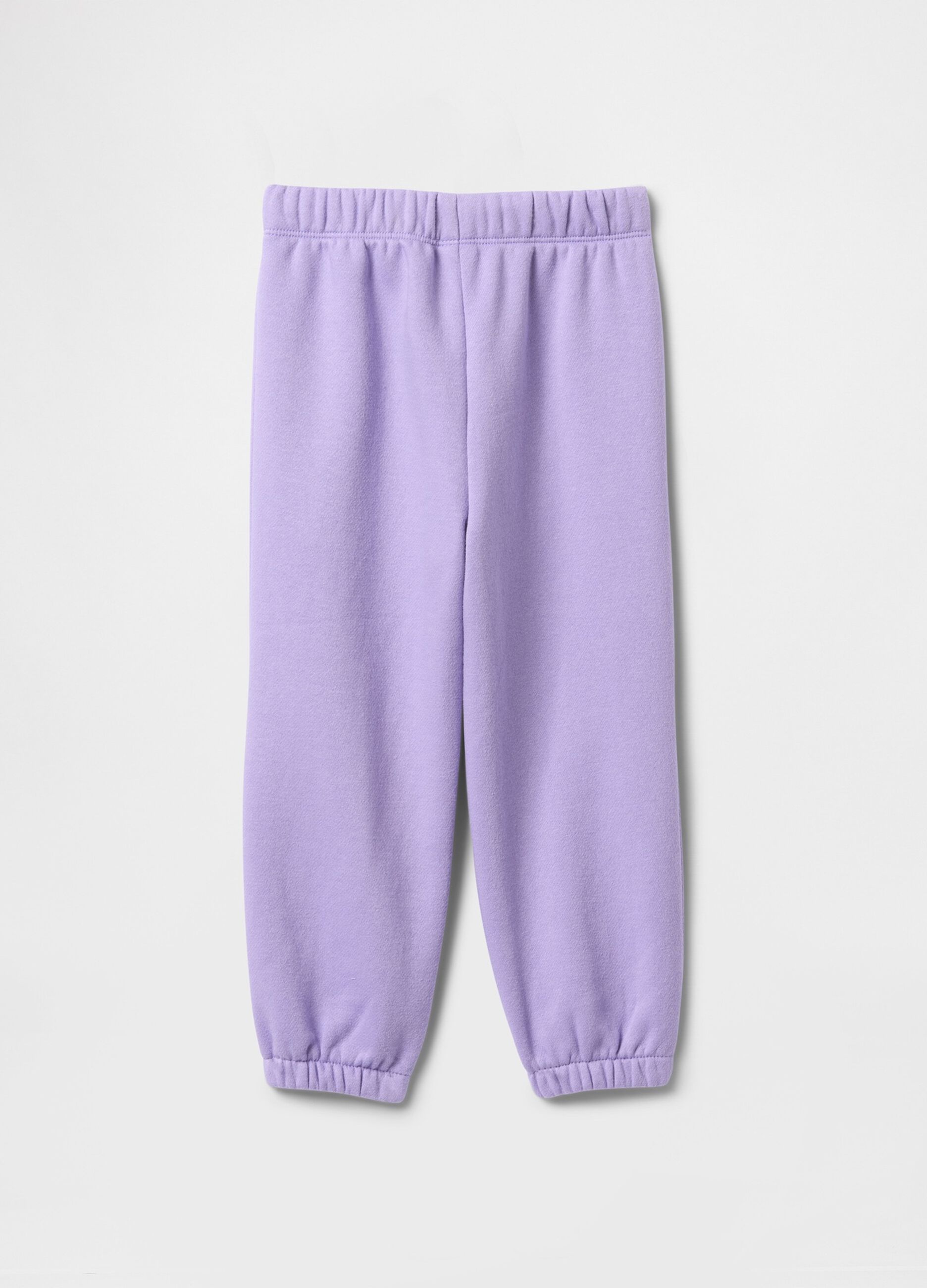 Joggers viola con coulisse e stampa logo_1