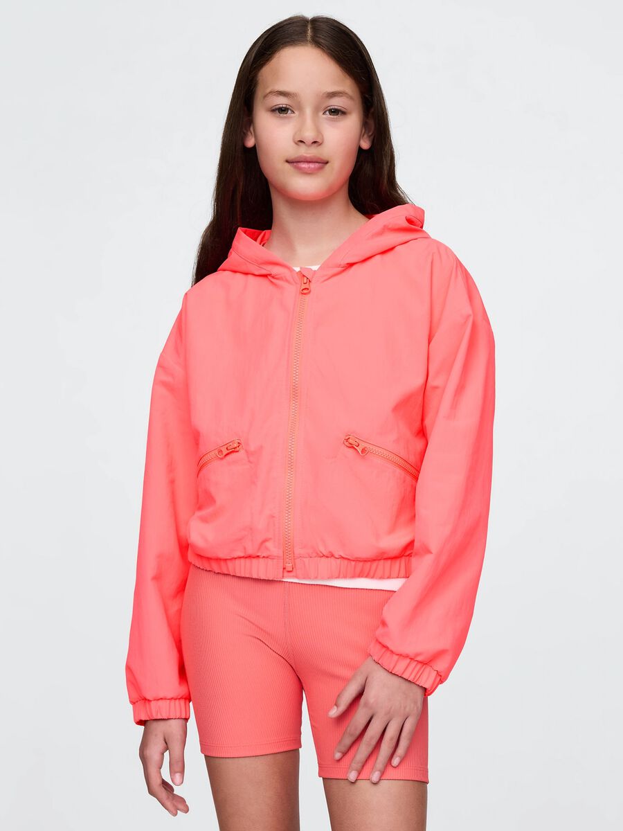 Giacca leggera con cappuccio per bambina in rosa Bambina_0