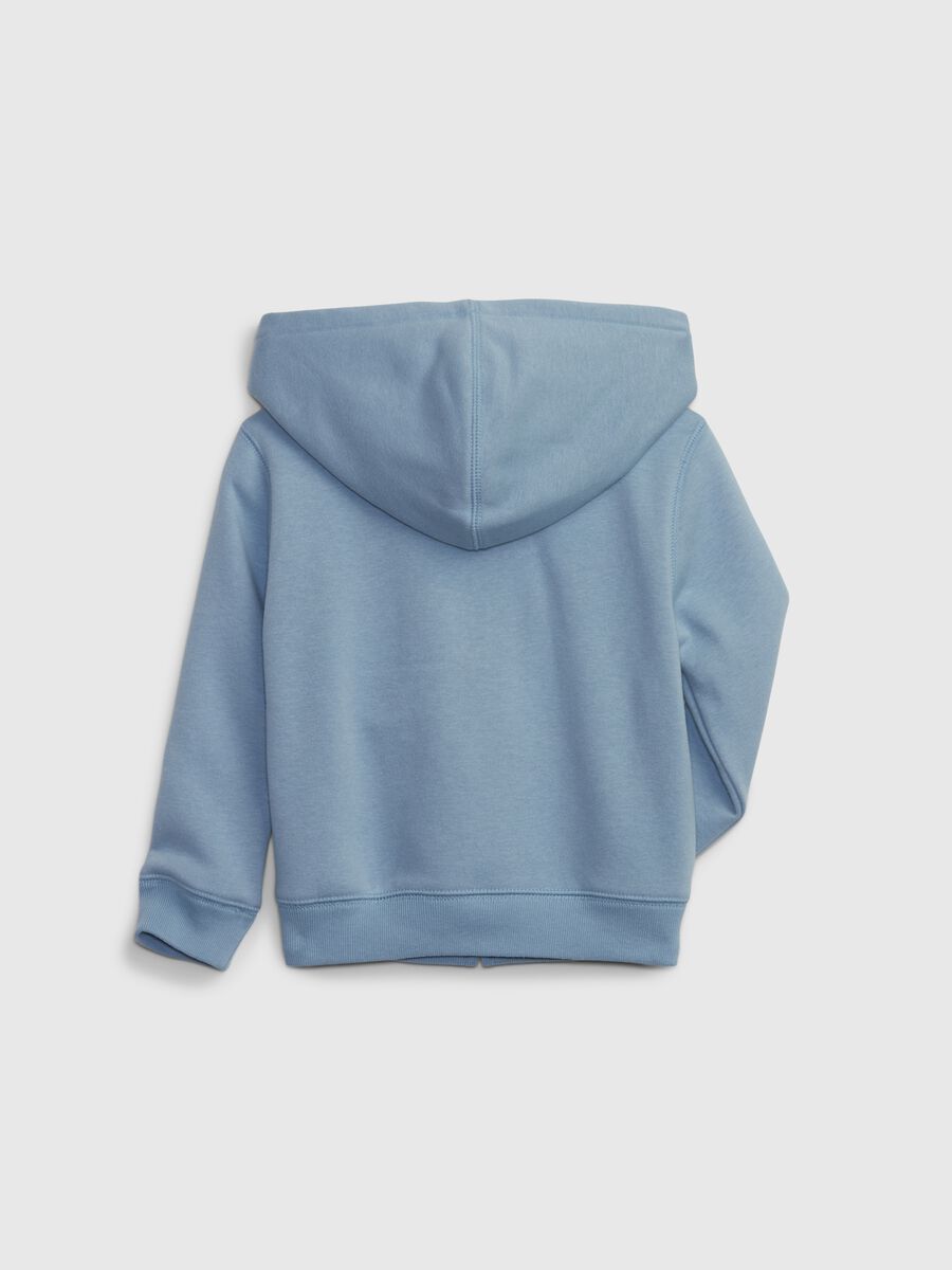 Full-zip sweatshirt with hood and logo embroidery Newborn Boy_1