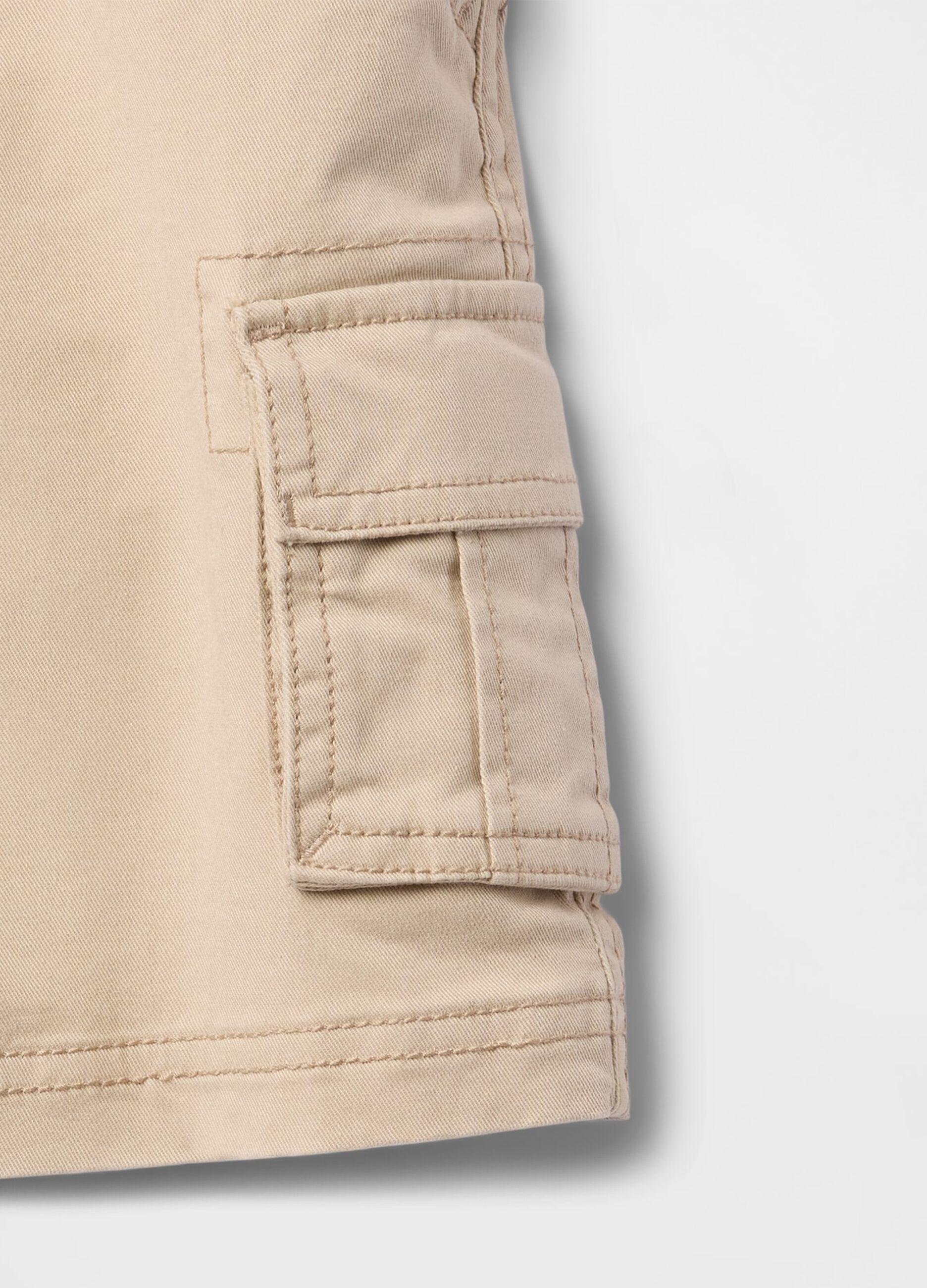 Bermuda cargo beige per bambini_3