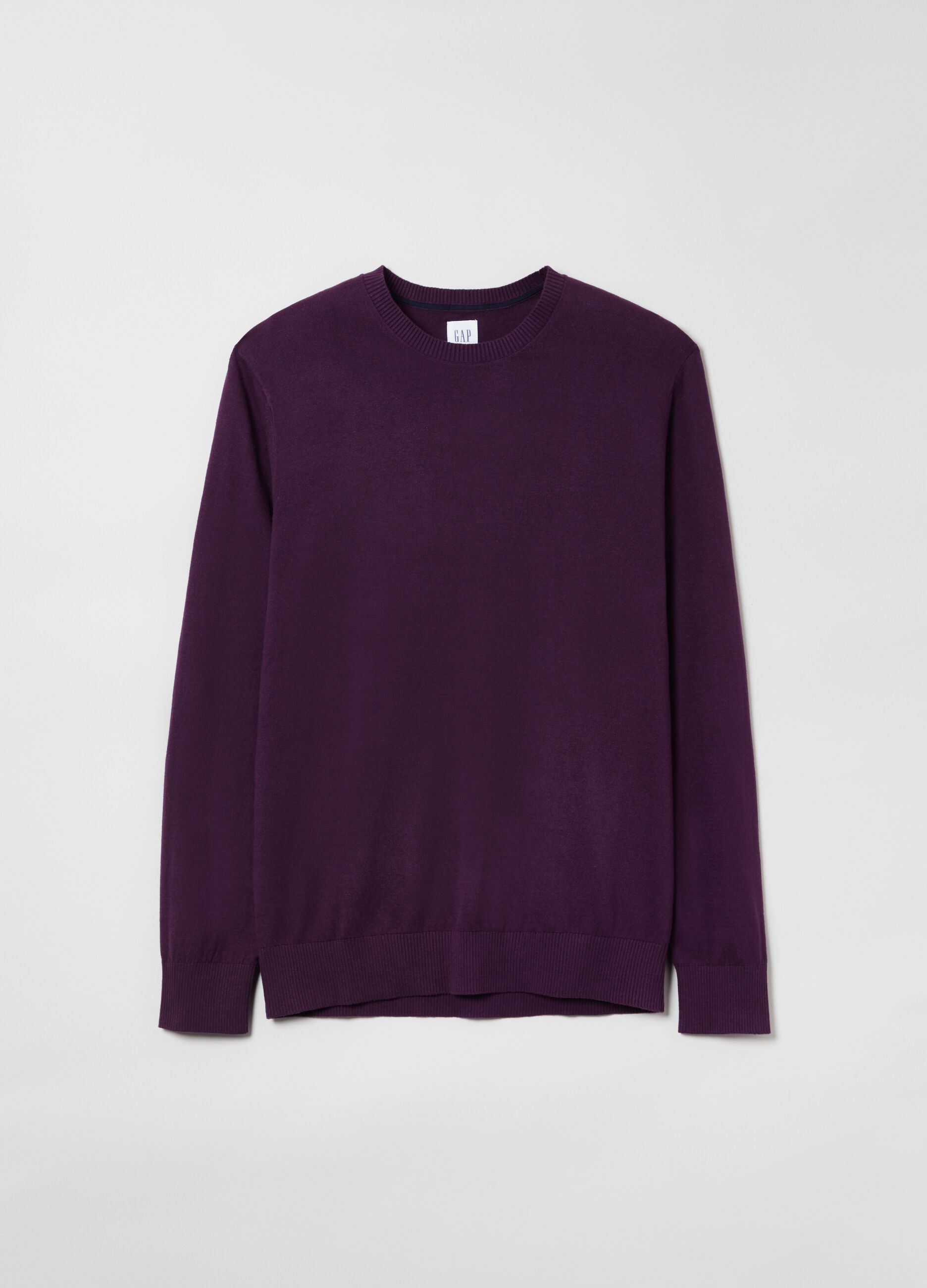 Solid colour crew neck top