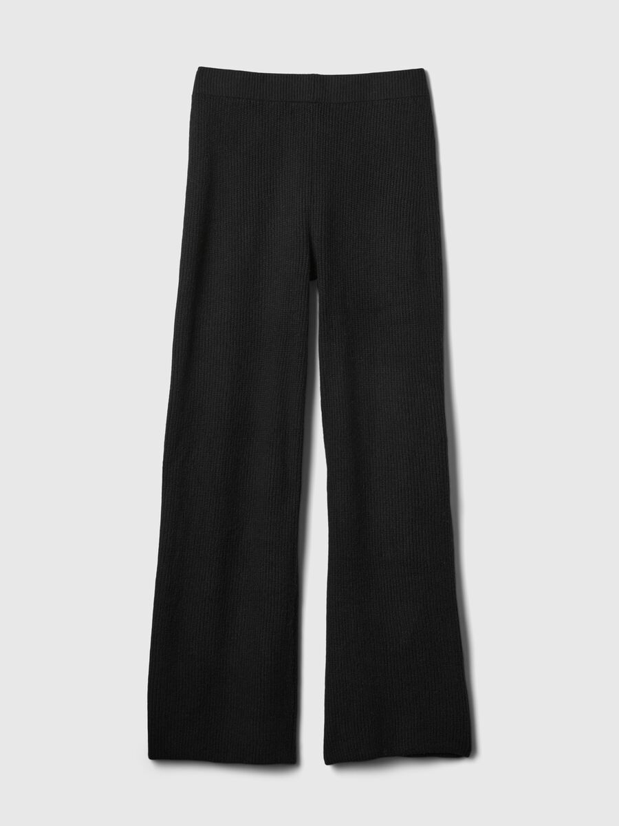 Pantalone a gamba larga a costine Donna_5