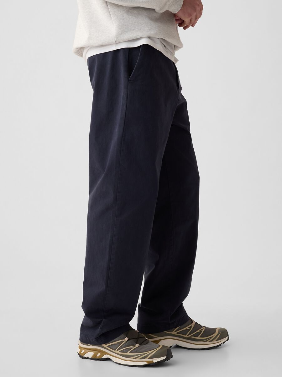 Baggy-fit trousers in stretch cotton Man_3