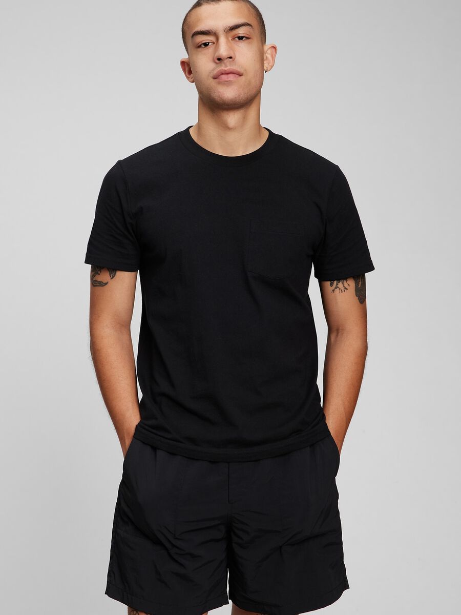 T-shirt in cotone con tasca Uomo_0