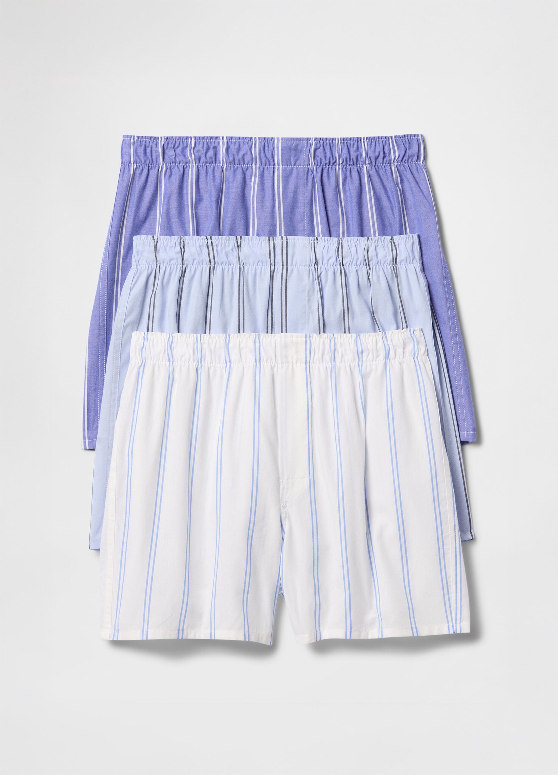 Tripack boxer in tela di cotone