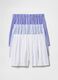 Tripack di boxer in puro cotone multicolor_0