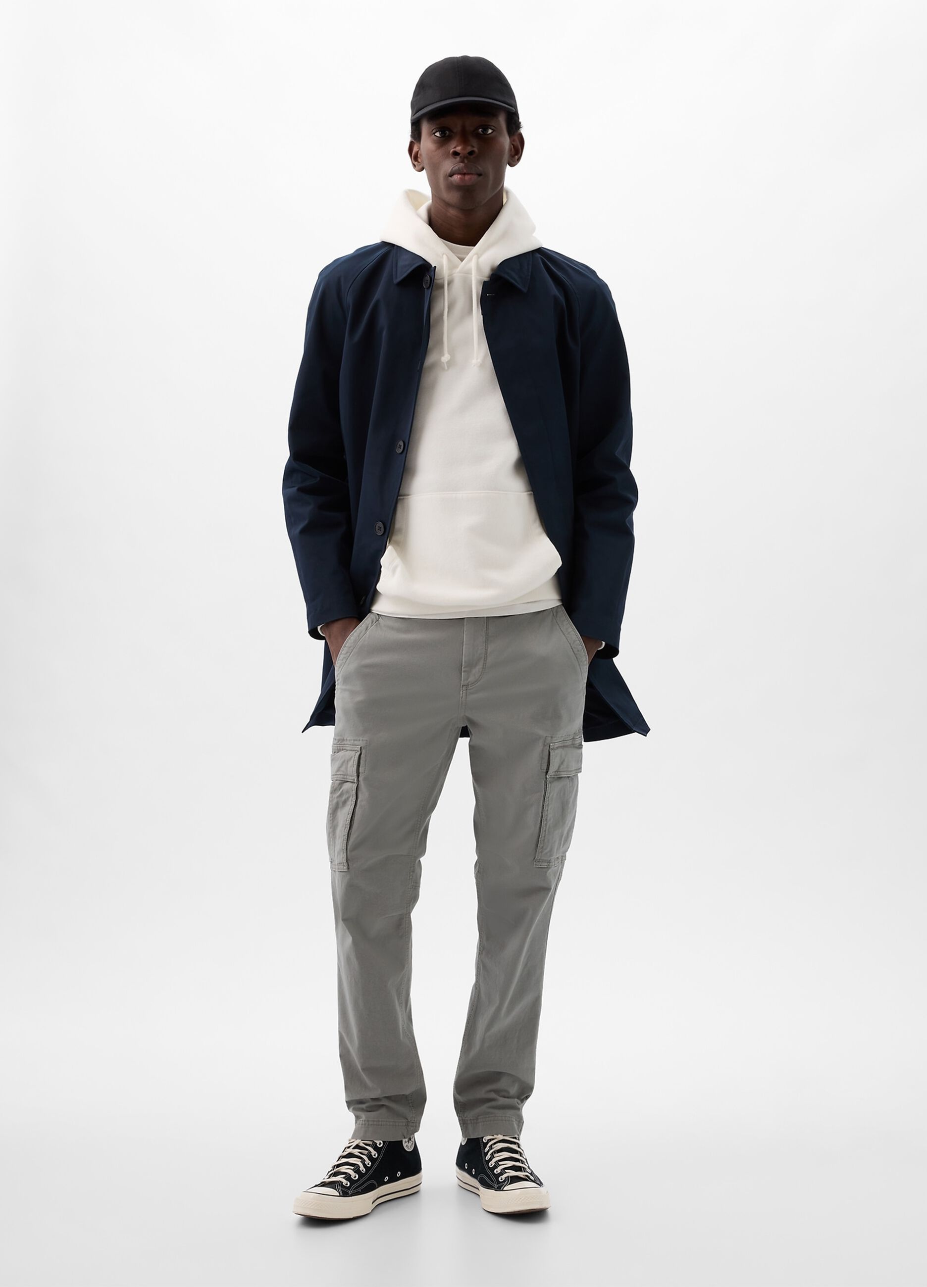 Cargo trousers in stretch cotton