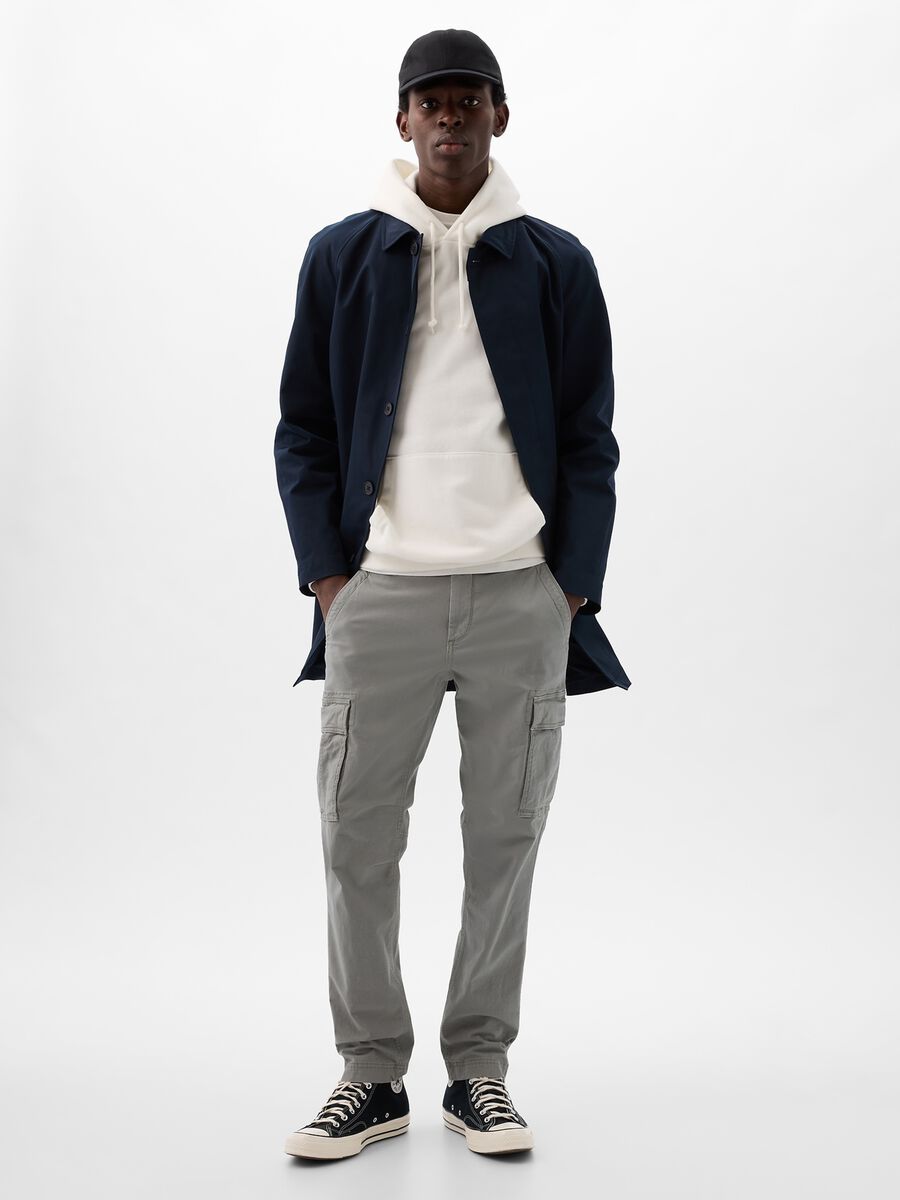 Cargo trousers in stretch cotton Man_0