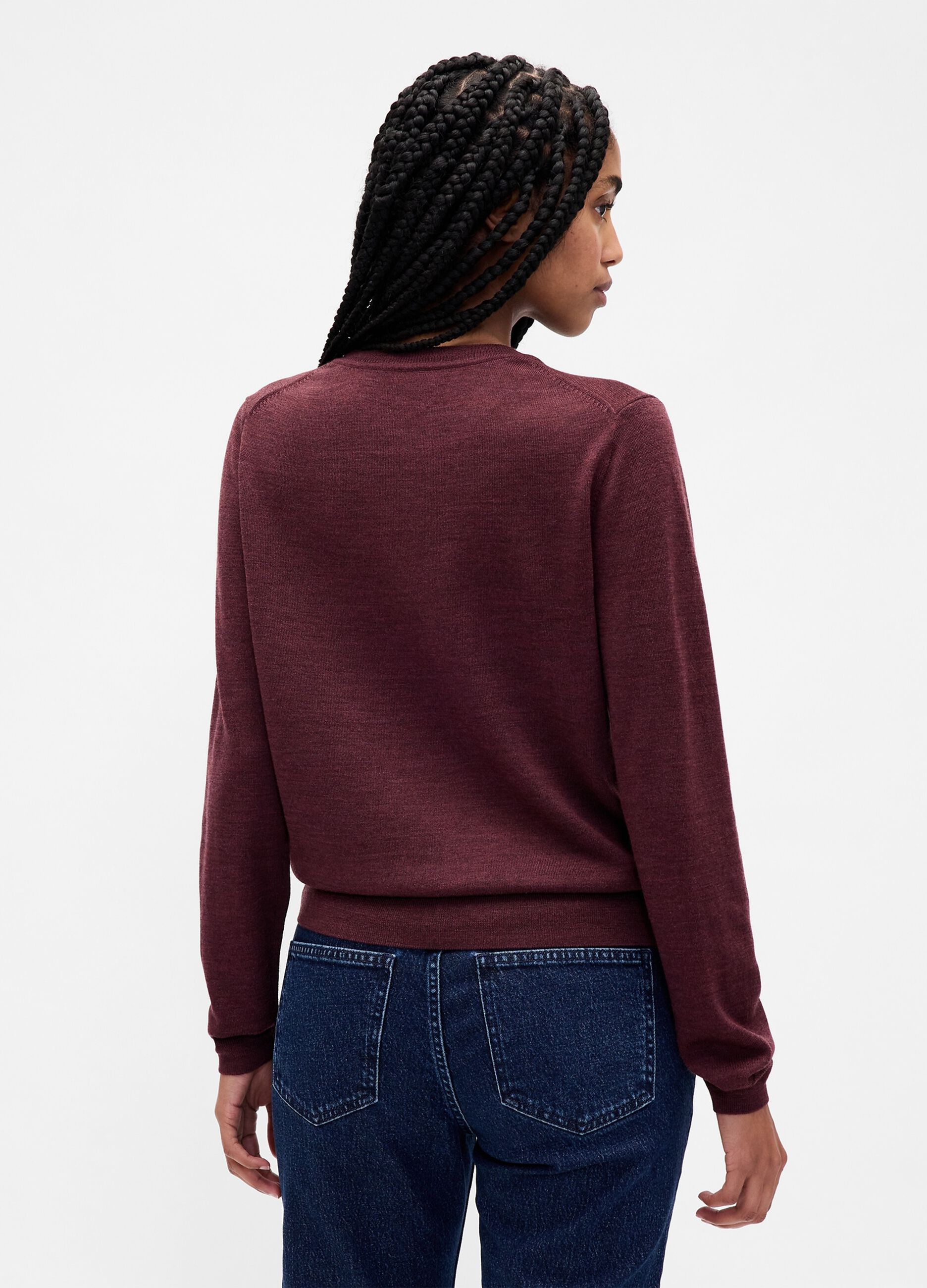 Maglione viola in puro lana_1