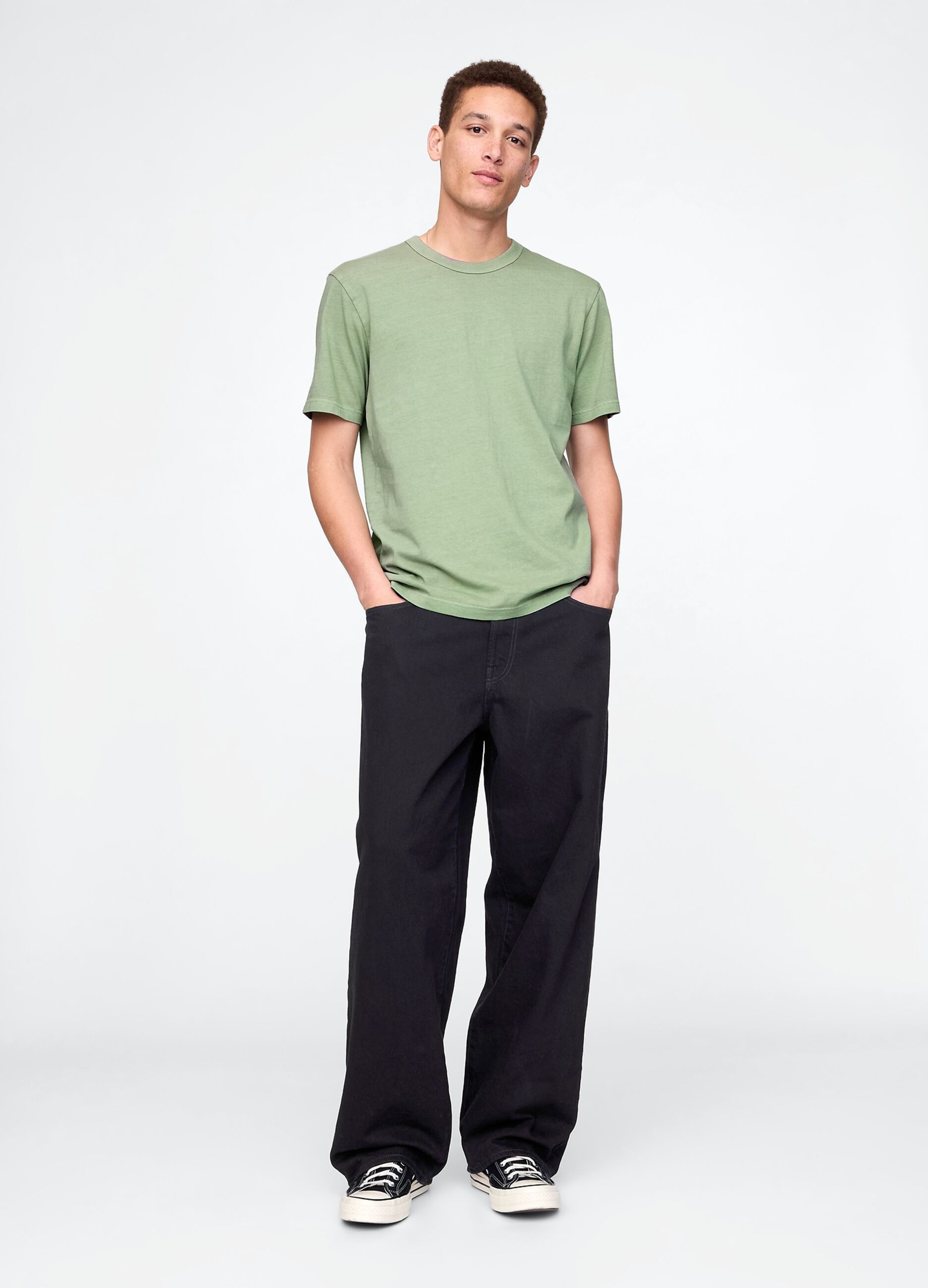 T-shirt verde a maniche corte in cotone Gap_1