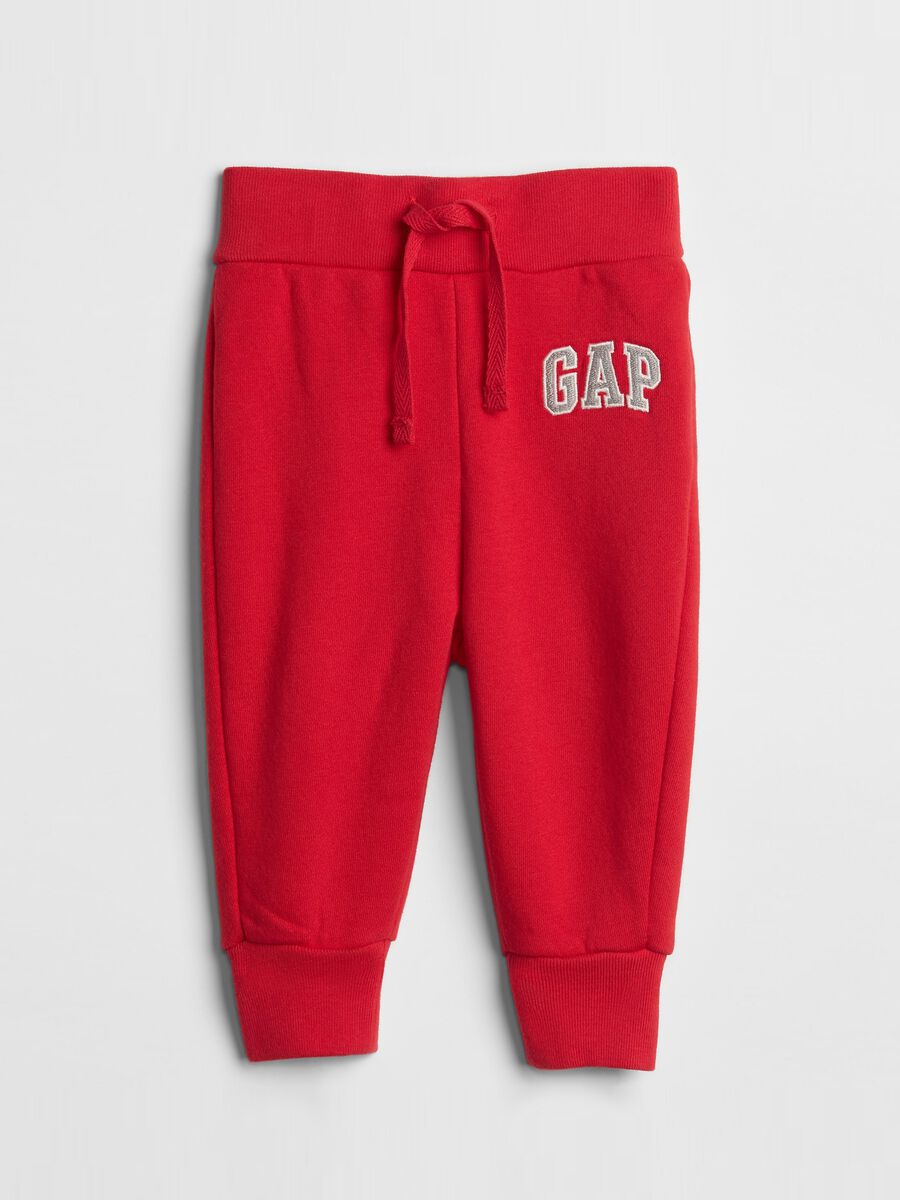 Joggers in felpa con ricamo logo Bimbo_0