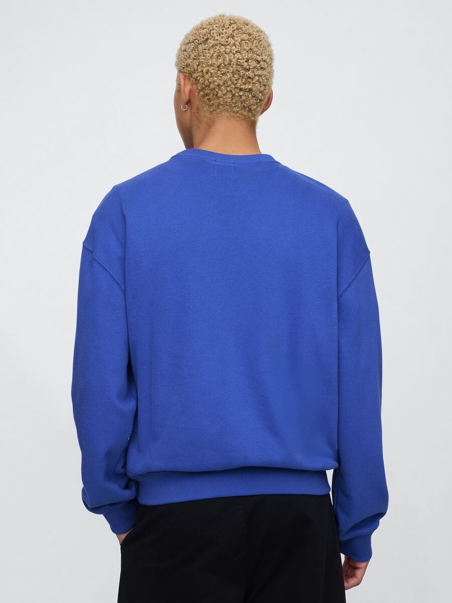 Felpa blu Gap Classic con stampa Uomo_2