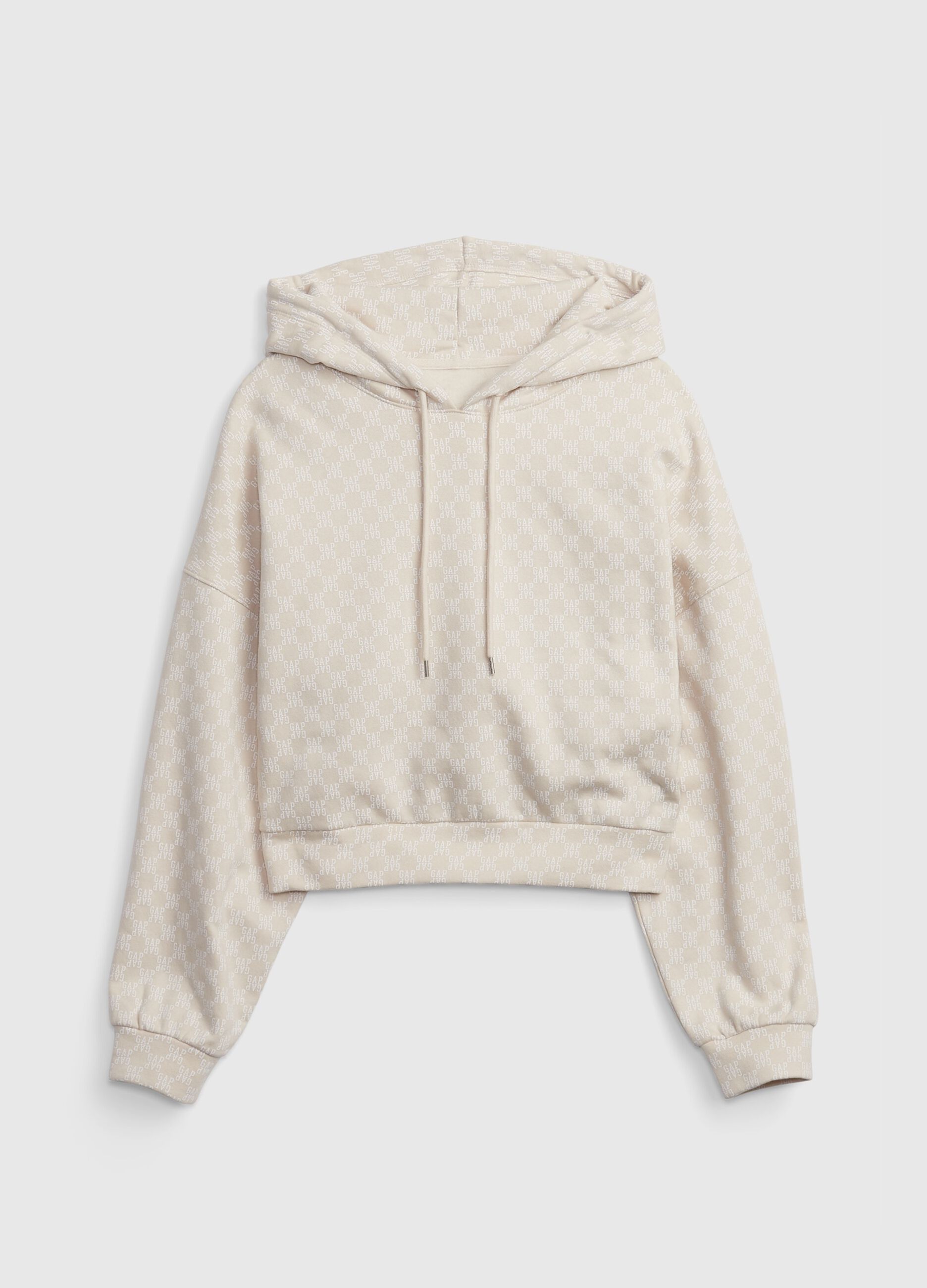Felpa crop con stampa logo all-over_5