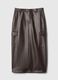 Glossy-effect midi cargo skirt_4