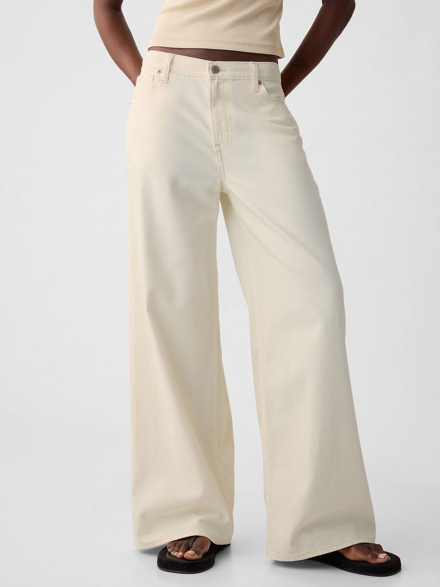 Pantaloni in lyocell e cotone Donna_1