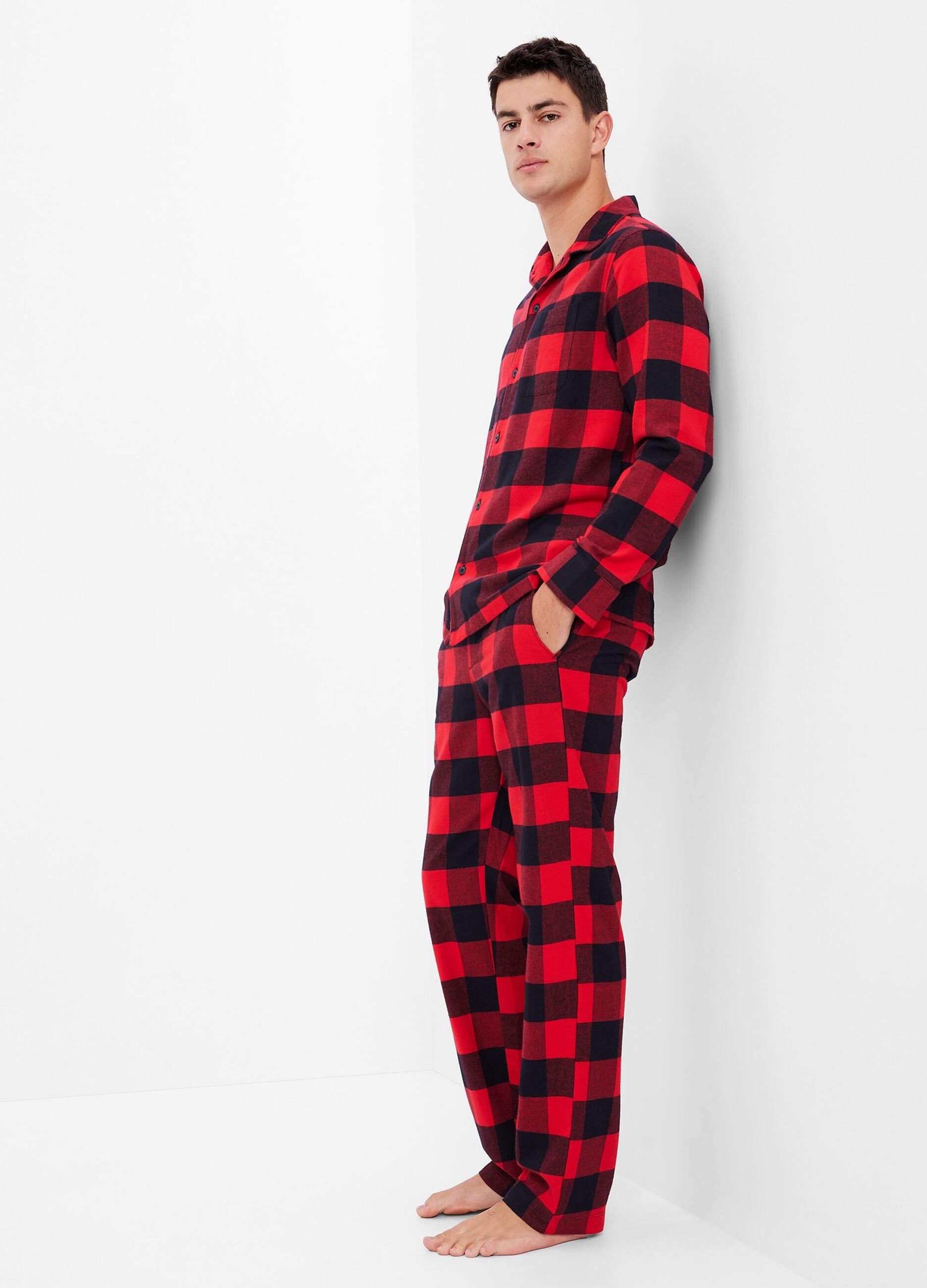 Pyjamas in check flannel
