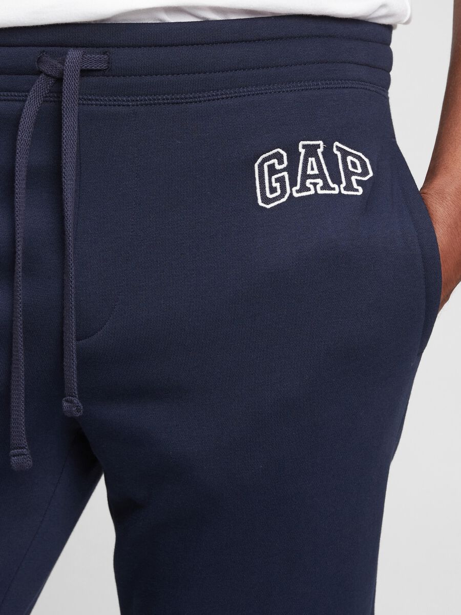 Joggers in felpa con ricamo logo Uomo_3
