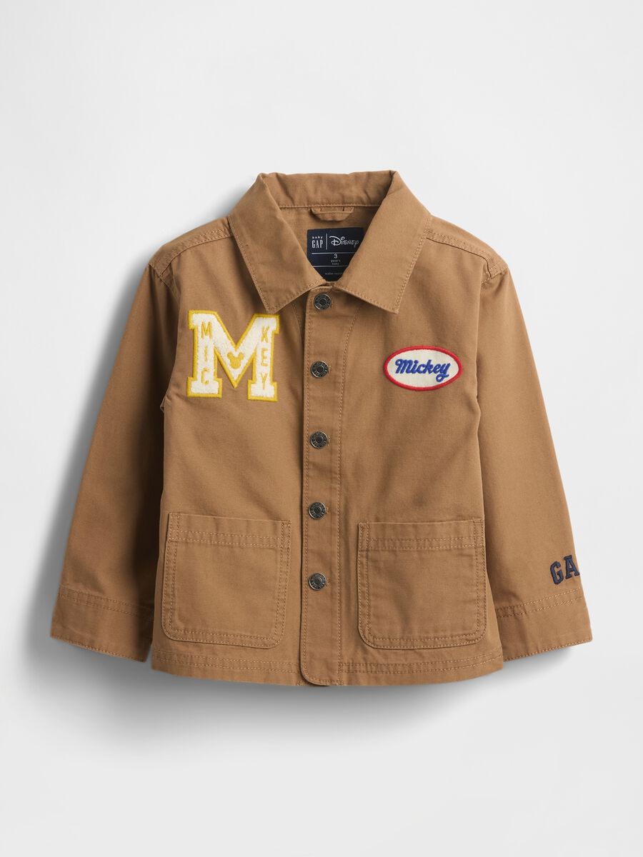 Brown cotton jacket with Disney patches Boy_0