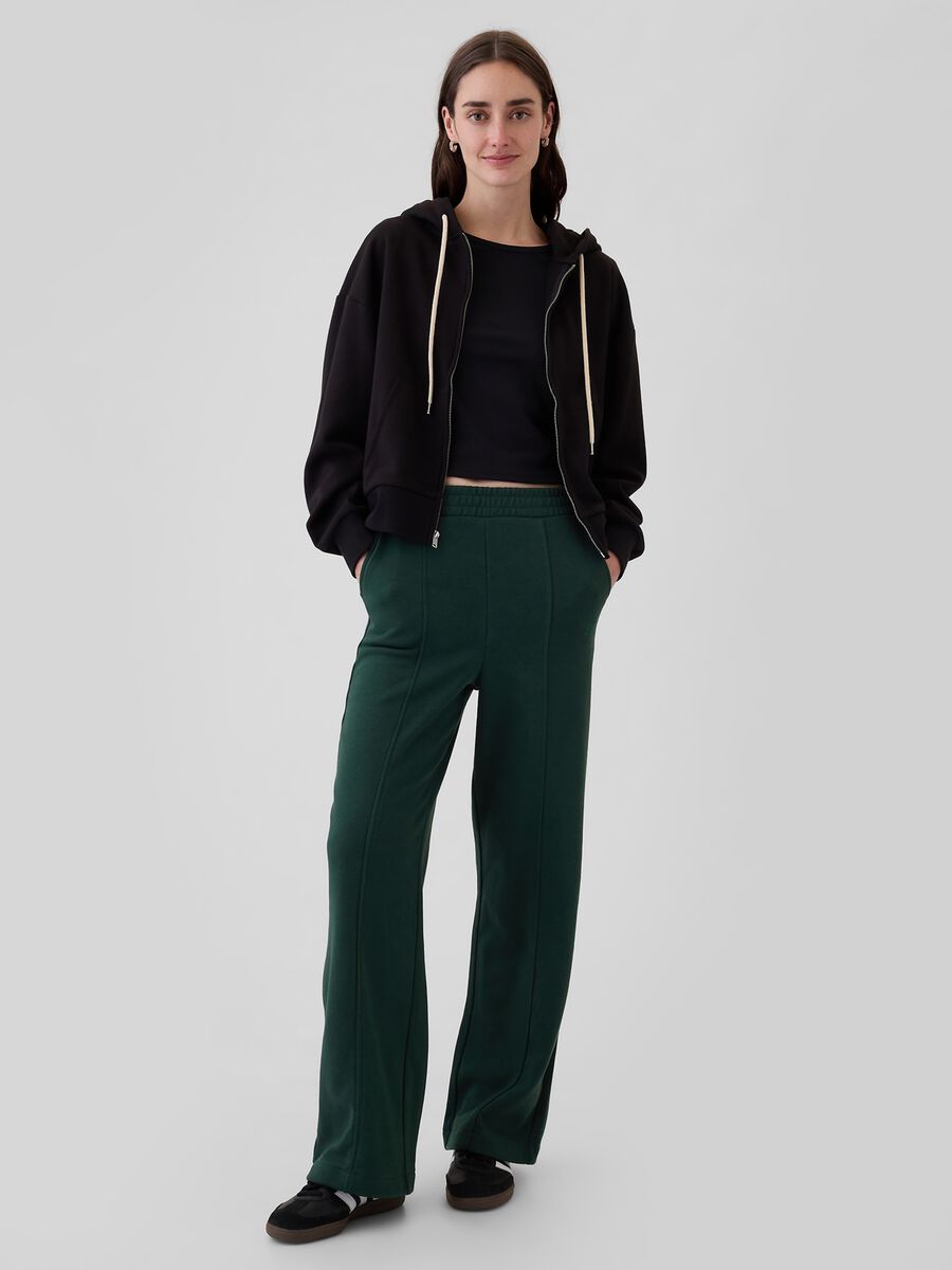 Pantalone joggers straight fit con cuciture in rilievo Donna_0