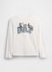 Maglietta bianca a maniche lunghe in cotone_0