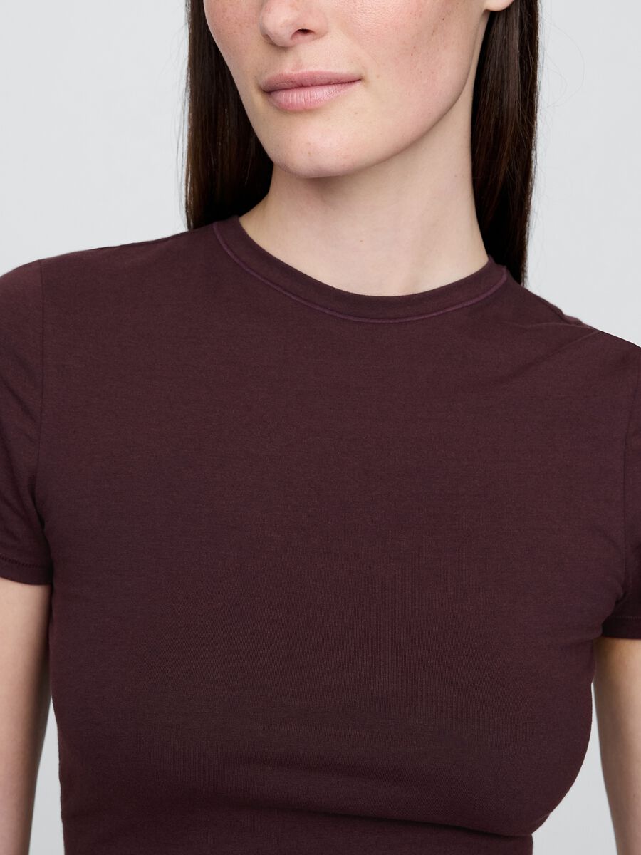 T-shirt elasticizzata a maniche corte Donna_3