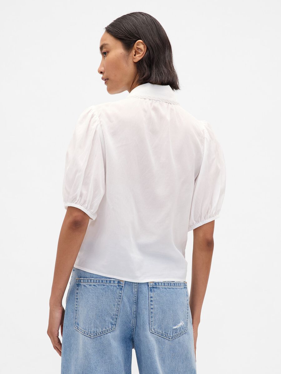 Camicetta con maniche corte a palloncino Donna_2